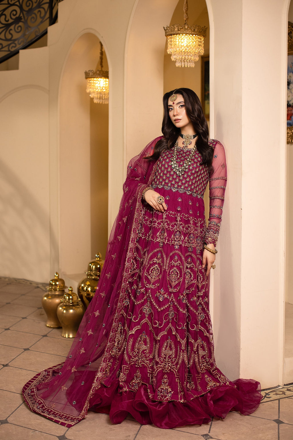 Empressa Raw Silk Pakistani Formal Dresses - Sidra Aleem - 1