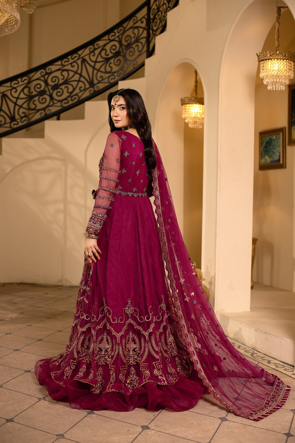 Empressa Raw Silk Pakistani Formal Dresses - Sidra Aleem - 3