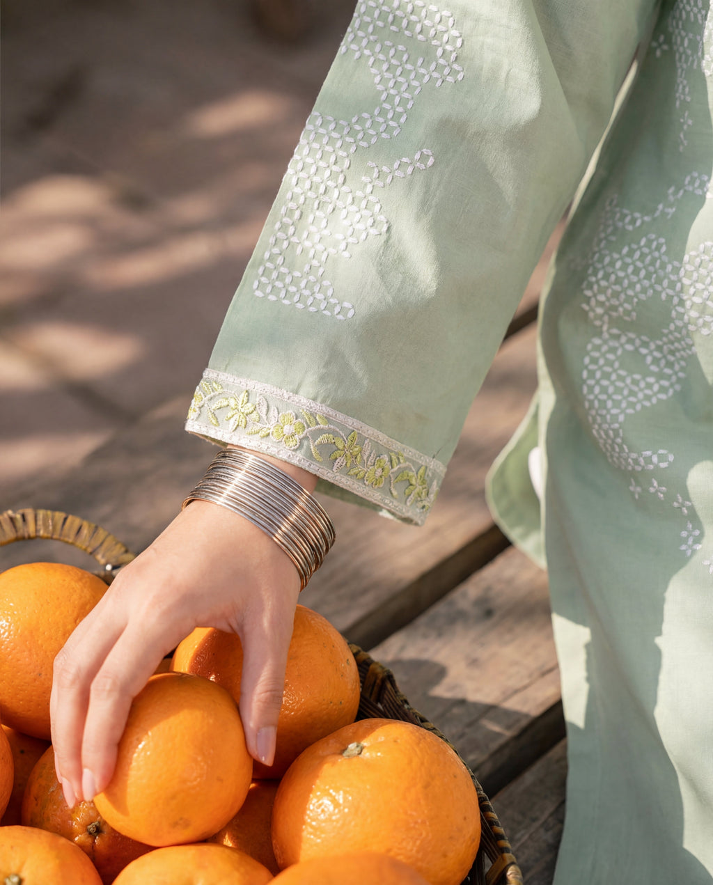 Fountain - Pista Premium Fabric Pakistani Summer Dresses - Sahiba-clothing - 4