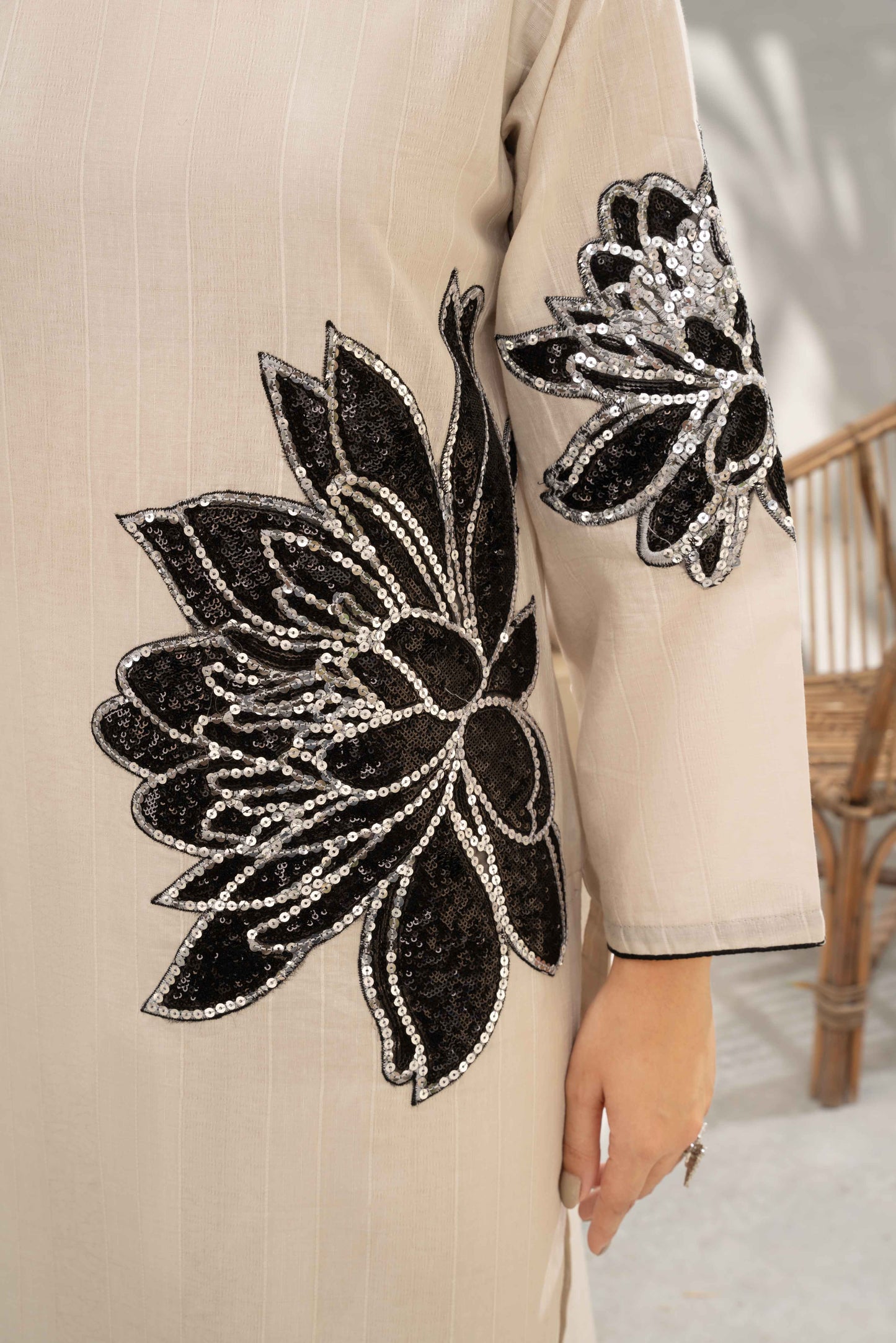 Lavish (Ivory) Premium Fabric Pakistani Summer Dresses - Sahiba-clothing - 2