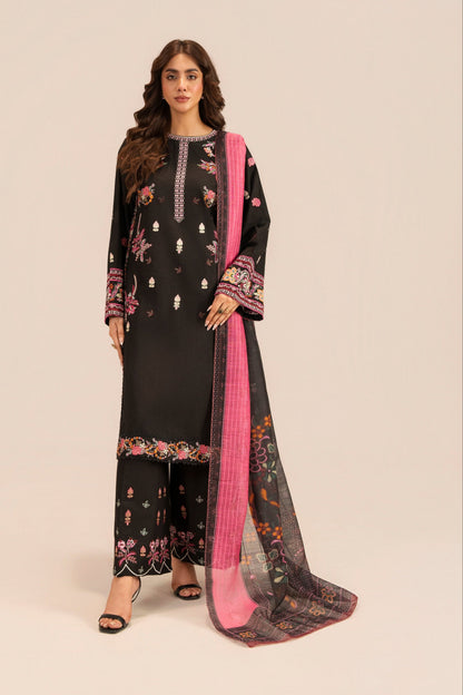 Huda Black Premium Fabric Pakistani Summer Dresses - Sahiba-clothing - 1