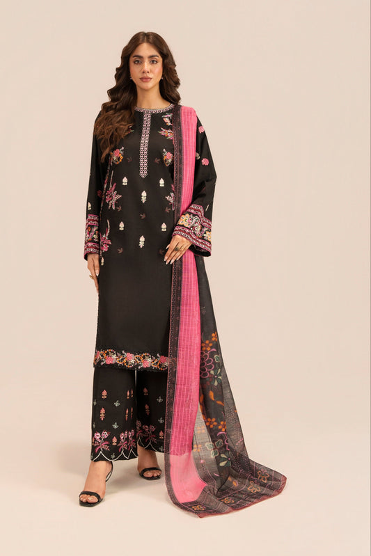 Huda Black Premium Fabric Pakistani Summer Dresses - Sahiba-clothing - 1