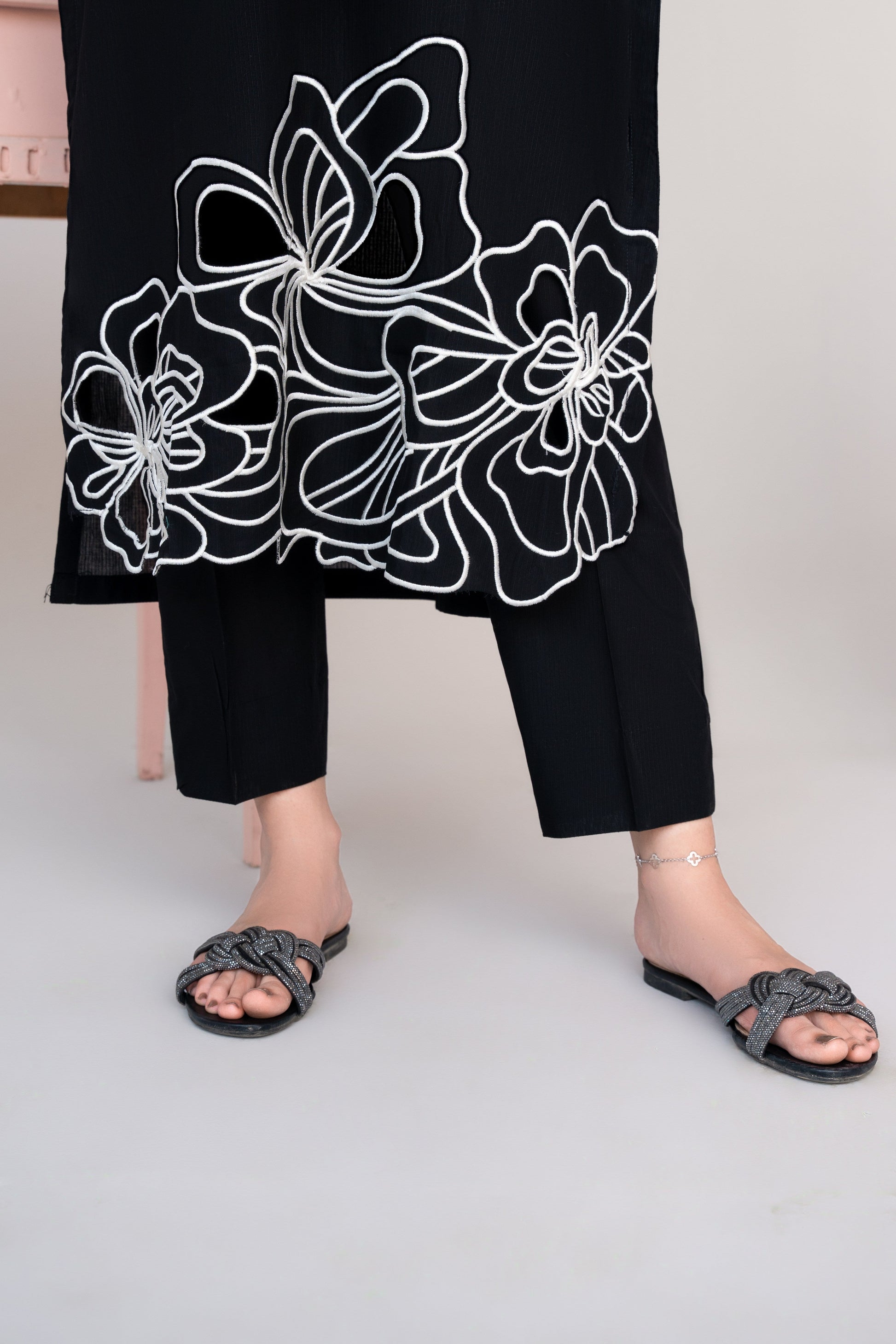 Sombrero (Black) Premium Fabric Pakistani Summer Dresses - Sahiba-clothing - 4