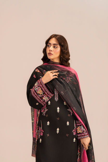 Huda Black Premium Fabric Pakistani Summer Dresses - Sahiba-clothing - 2