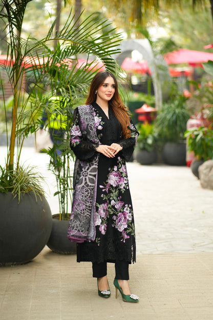 Rohini - Black Premium Fabric Pakistani Summer Dresses - Sahiba-clothing - 7