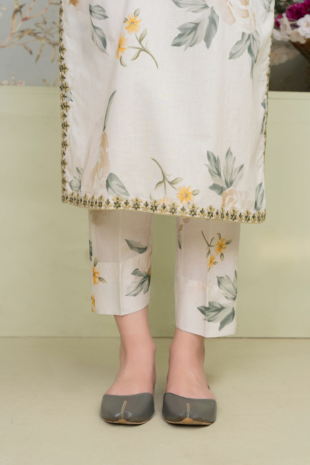Serenade - White Premium Fabric Pakistani Summer Dresses - Sahiba-clothing - 5