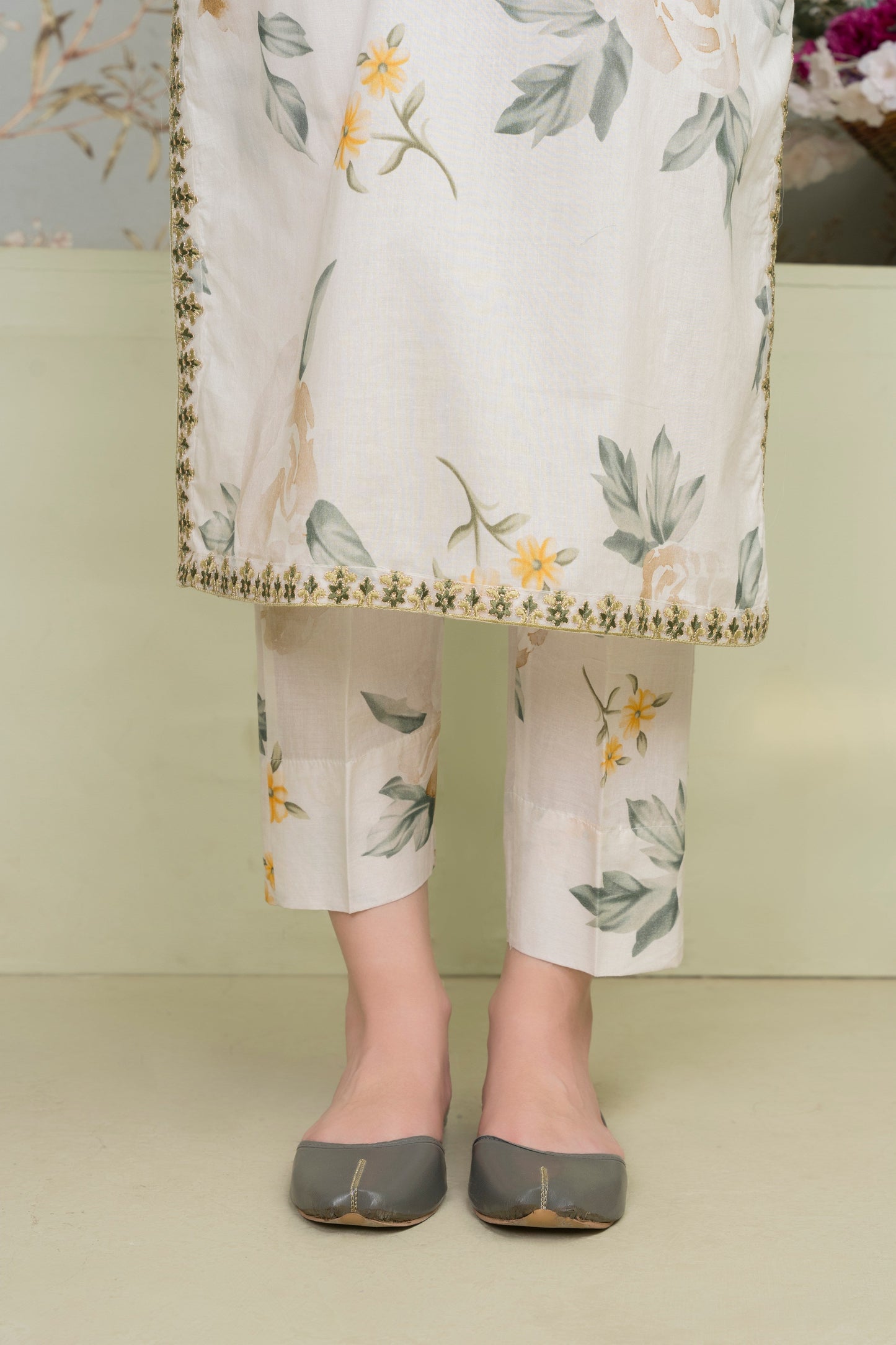Serenade - White Premium Fabric Pakistani Summer Dresses - Sahiba-clothing - 5
