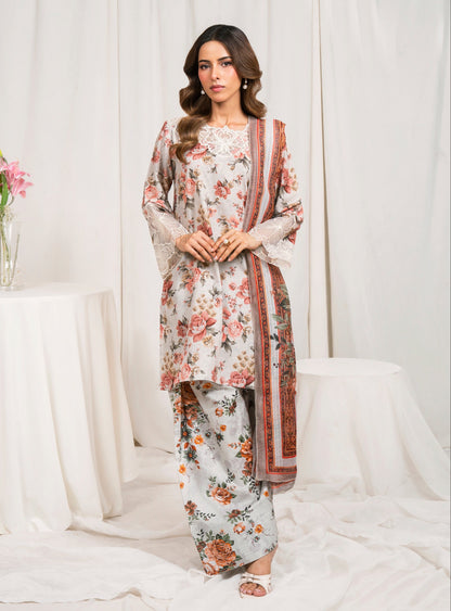 Zenobia - Grey Premium Fabric Pakistani Summer Dresses - Sahiba-clothing - 1