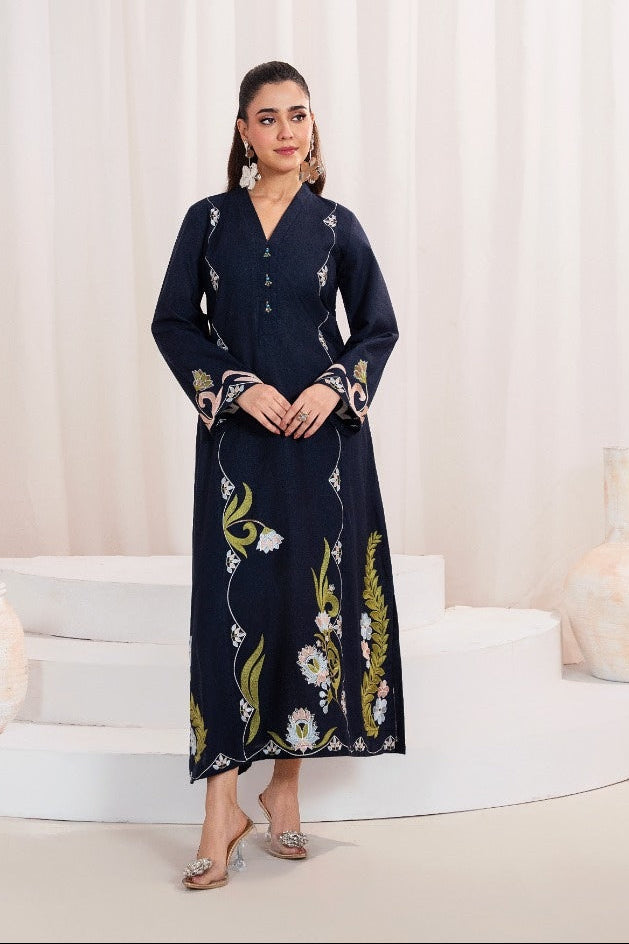 Purella Navy Premium Fabric Pakistani Summer Dresses - Sahiba-clothing - 11