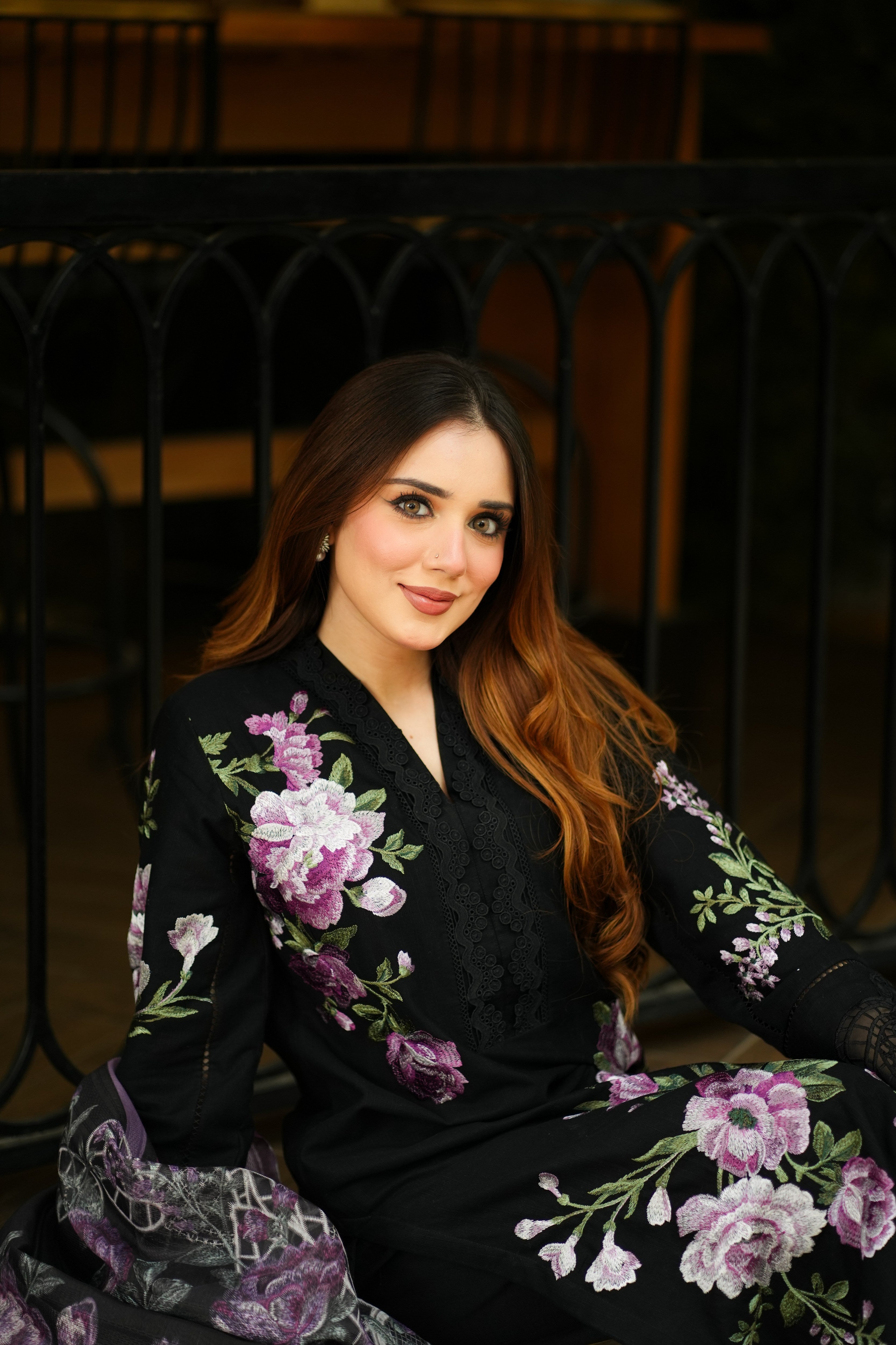 Rohini - Black Premium Fabric Pakistani Summer Dresses - Sahiba-clothing - 4