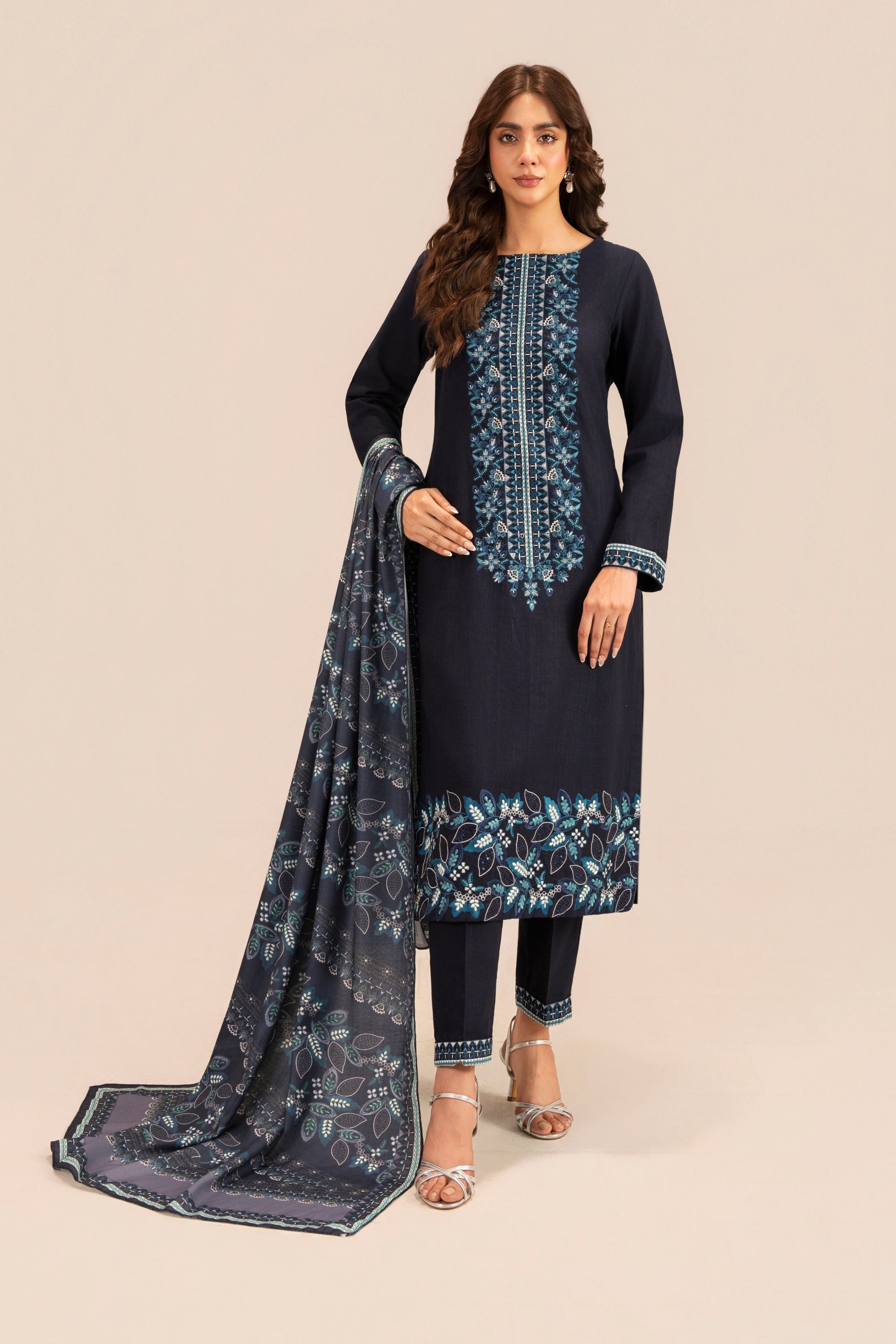 Savaaz Premium Fabric Pakistani Winter Dresses - Sahiba-clothing - 1