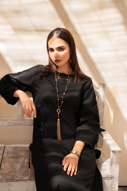 Ruby Black Premium Fabric Pakistani Winter Dresses - Sahiba-clothing - 5