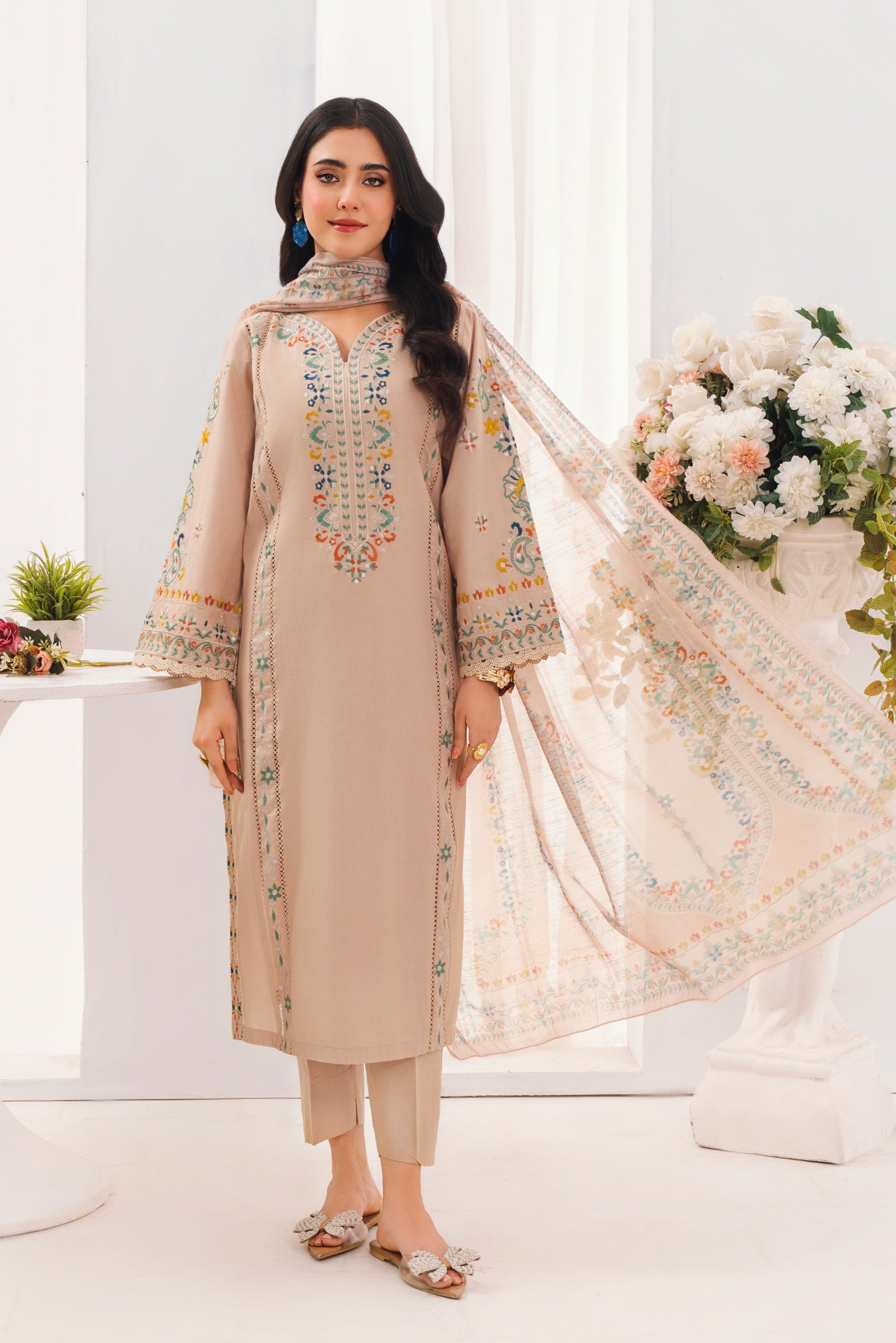Marasim - Skin Premium Fabric Pakistani Summer Dresses - Sahiba-clothing - 5