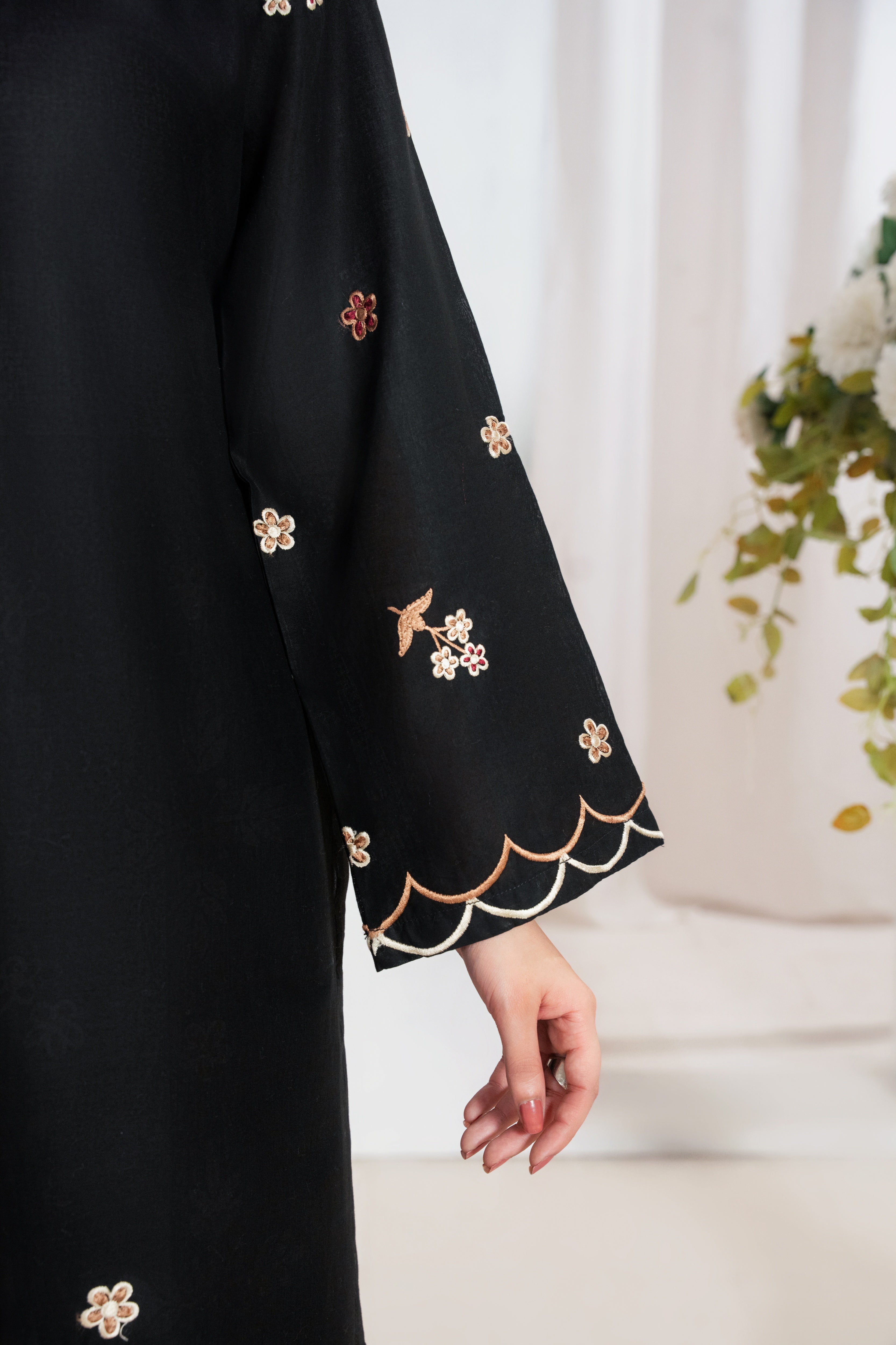 Nebula Black Premium Fabric Pakistani Summer Dresses - Sahiba-clothing - 7