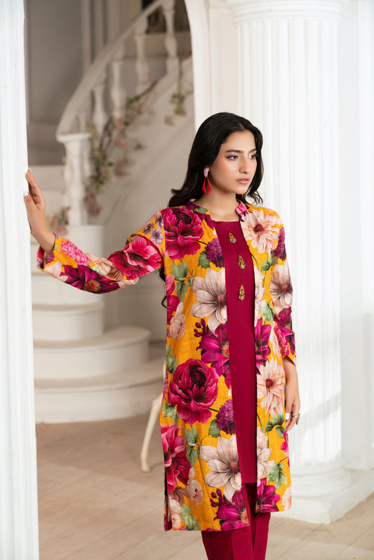Pumpkin Premium Fabric Pakistani Summer Dresses - Sahiba-clothing - 2
