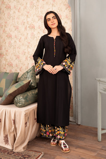 Gulejahan - Black Premium Fabric Pakistani Winter Dresses - Sahiba-clothing - 1