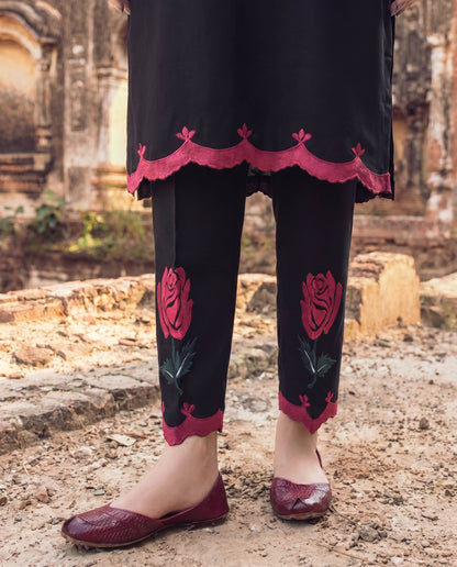 Blossom Black Premium Fabric Pakistani Summer Dresses - Sahiba-clothing - 5