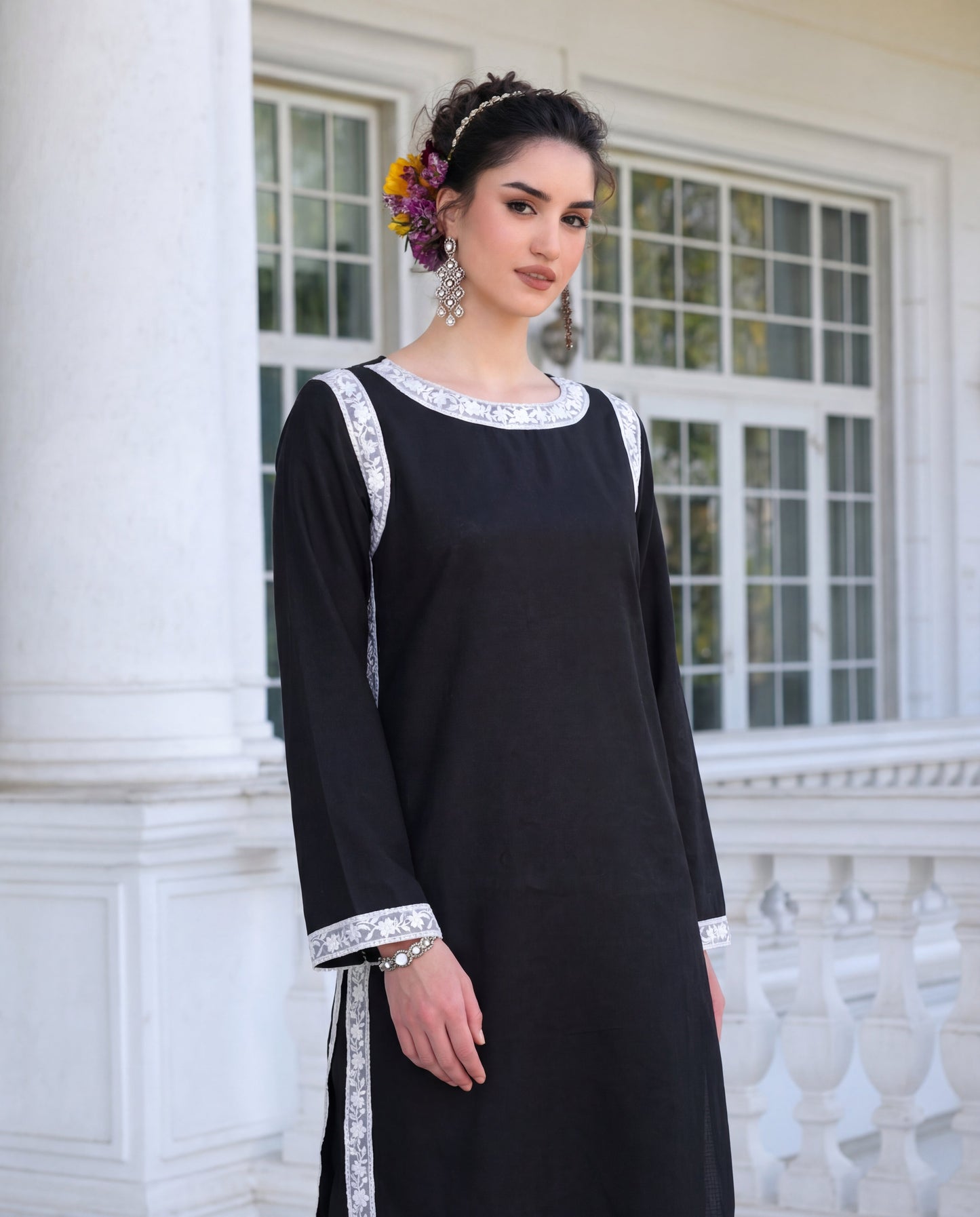 Veronica Black Premium Fabric Pakistani Summer Dresses - Sahiba-clothing - 6