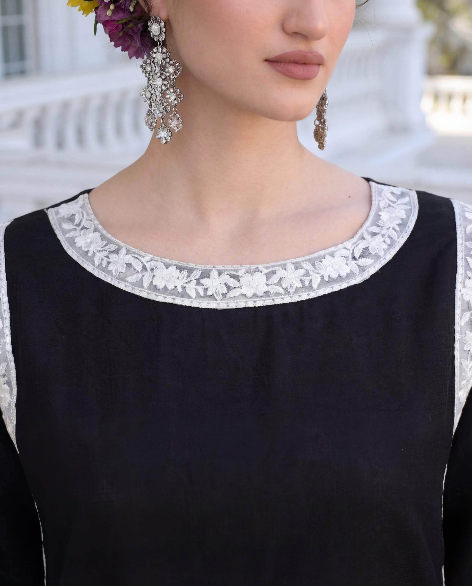 Veronica Black Premium Fabric Pakistani Summer Dresses - Sahiba-clothing - 2