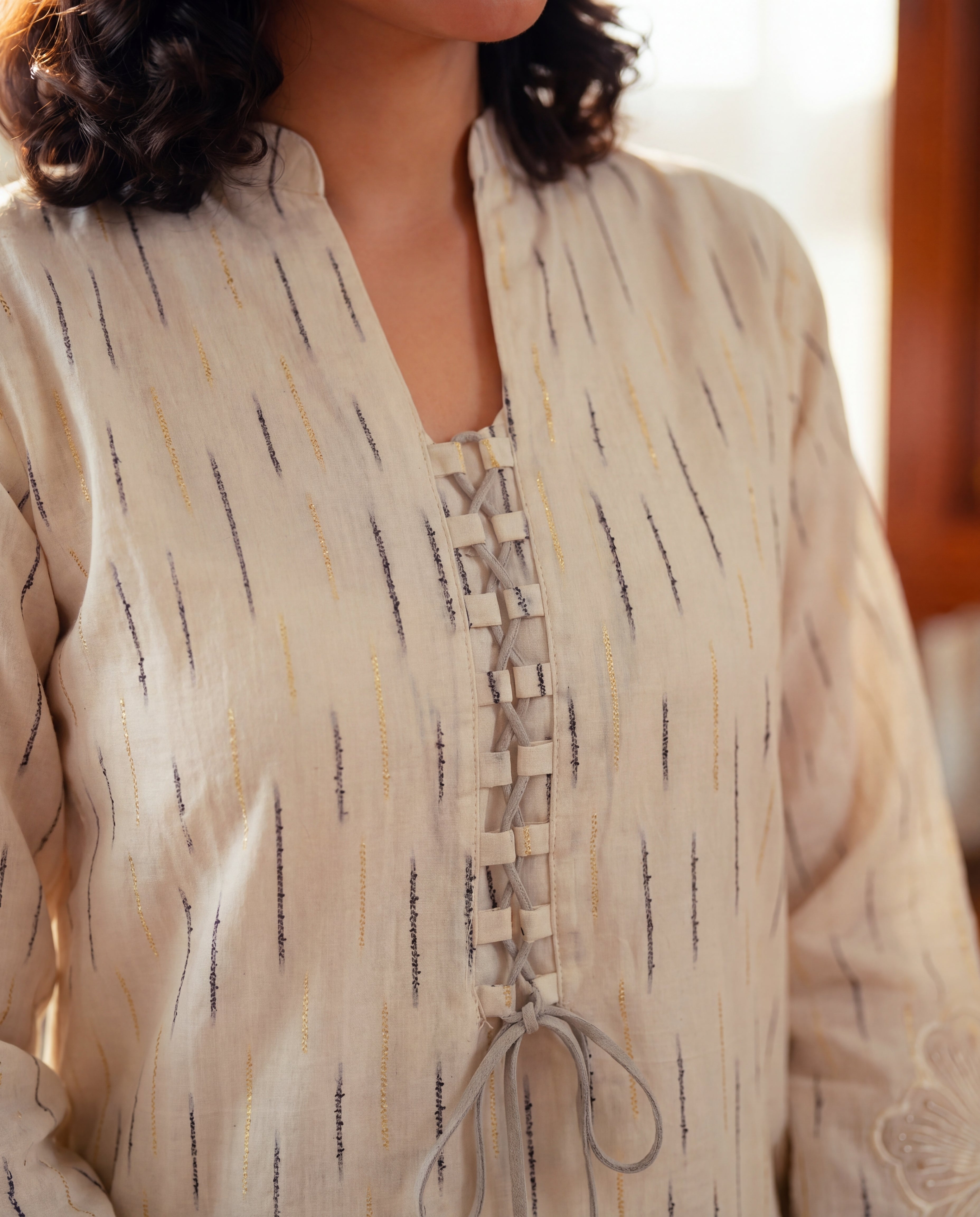 Aria White Premium Fabric Pakistani Summer Dresses - Sahiba-clothing - 5