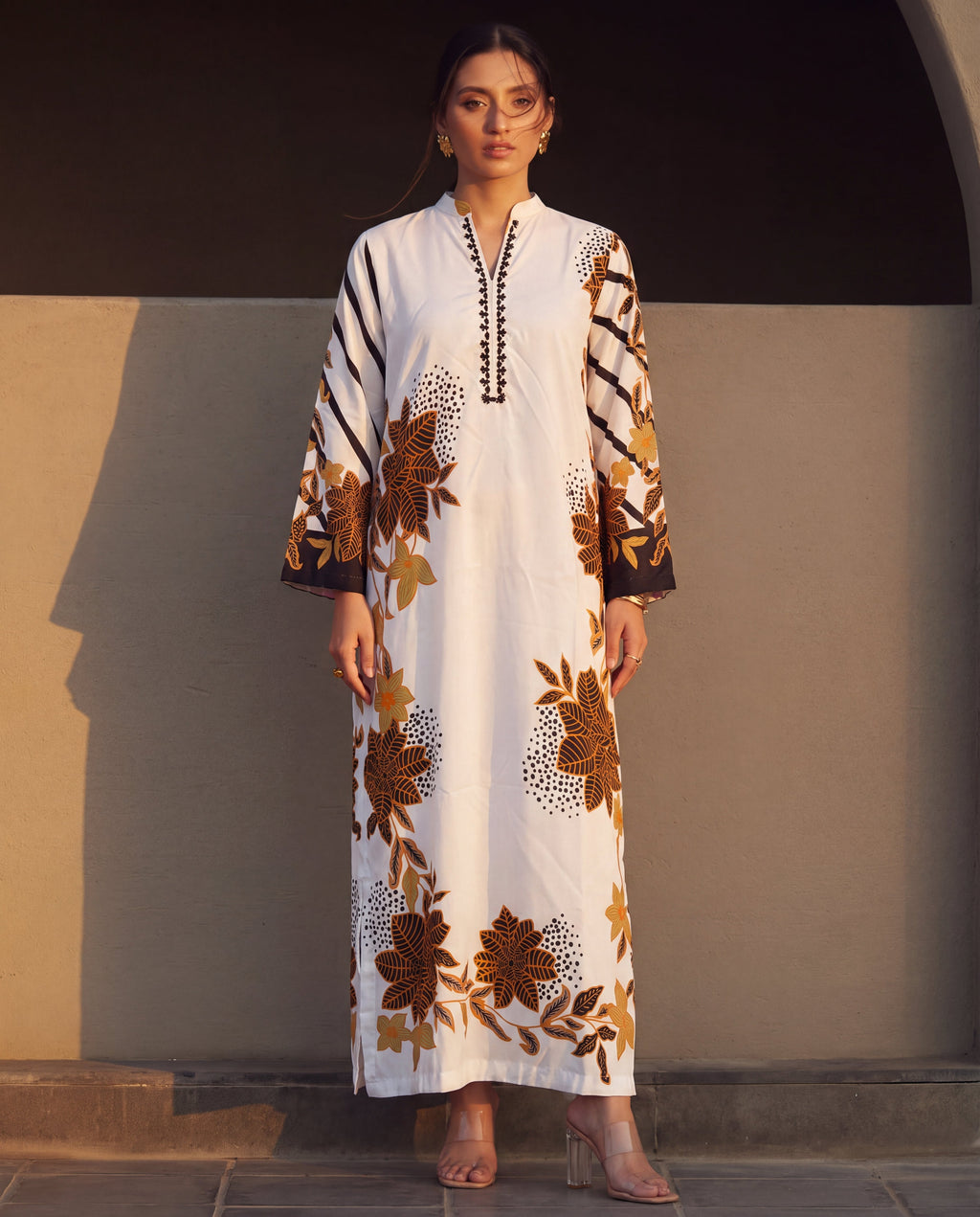 Bahar-e-Safed Premium Fabric Pakistani Summer Dresses - Sahiba-clothing - 1