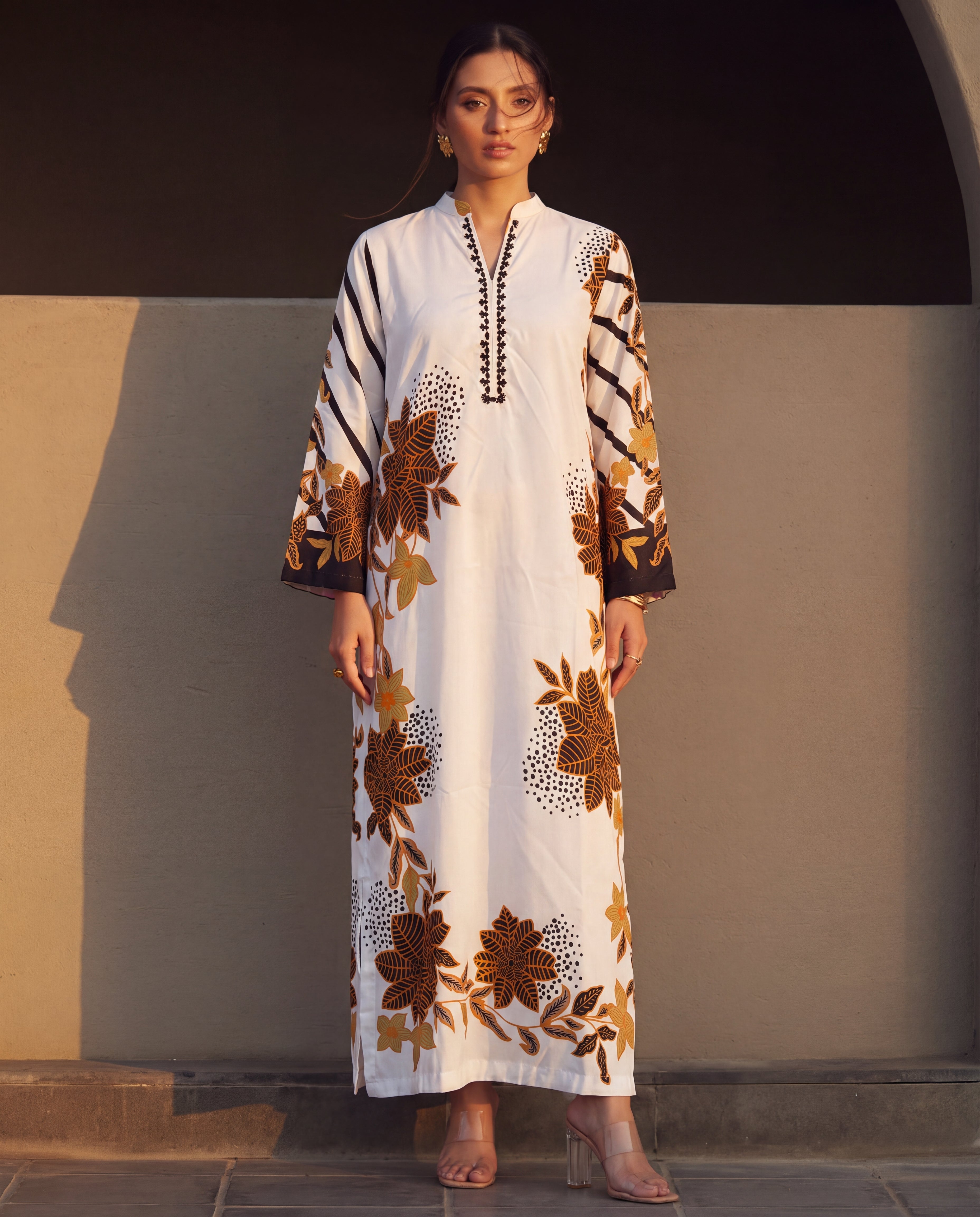Bahar-e-Safed Premium Fabric Pakistani Summer Dresses - Sahiba-clothing - 1