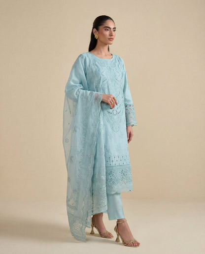 Sophia Aqua Premium Fabric Pakistani Summer Dresses - Sahiba-clothing - 6