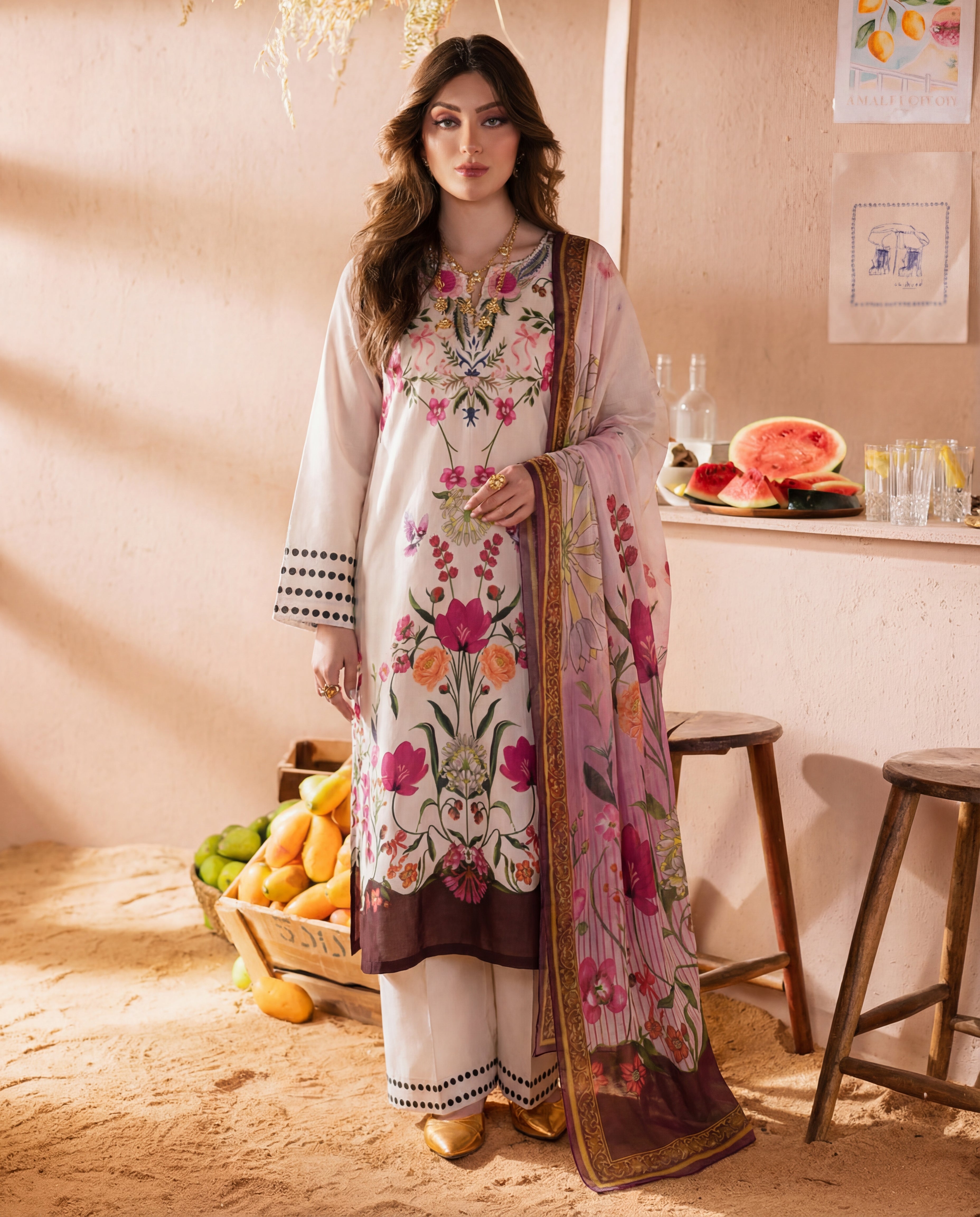 Zoey Premium Fabric Pakistani Summer Dresses - Sahiba-clothing - 3