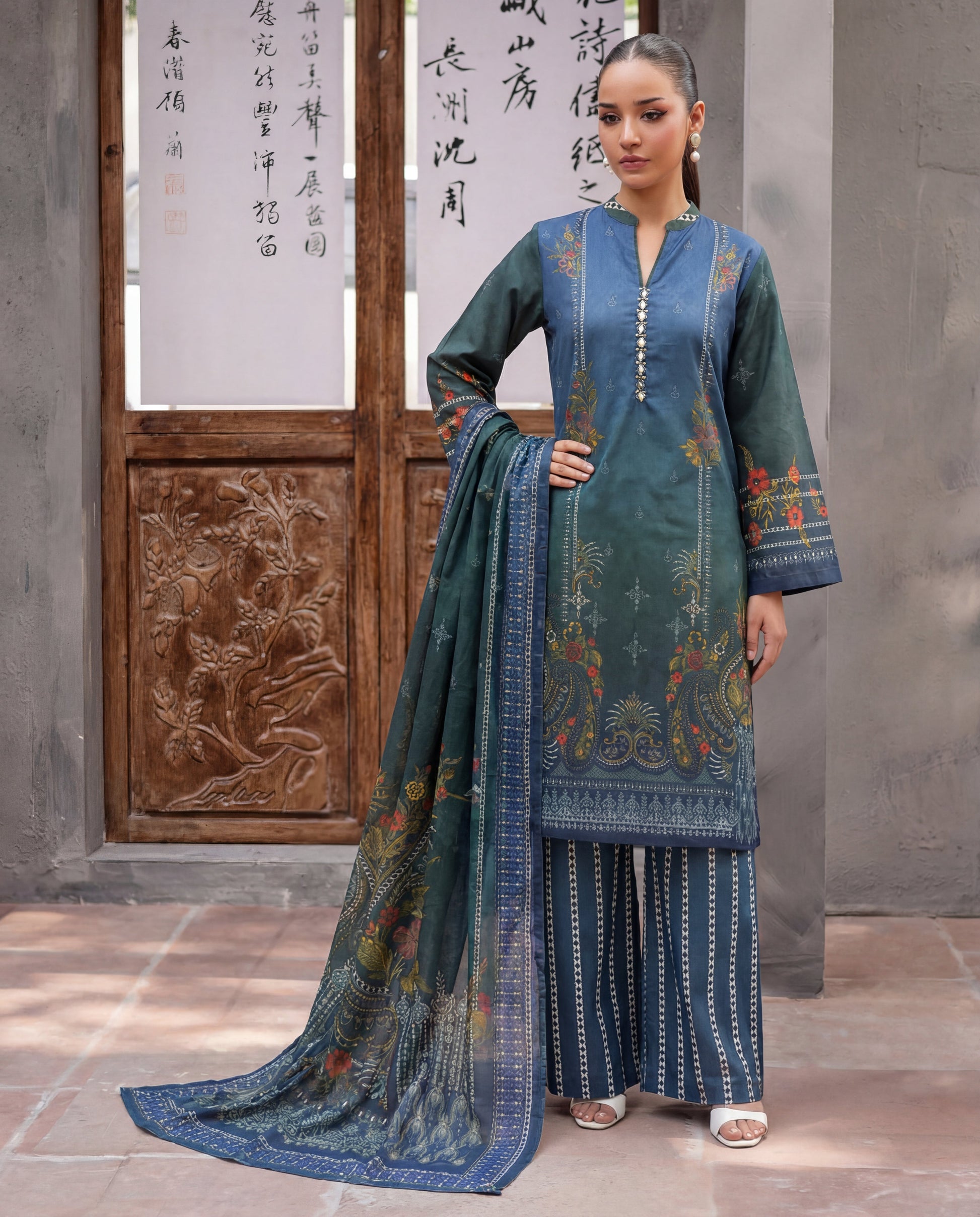 Farheen Premium Fabric Pakistani Summer Dresses - Sahiba-clothing - 1