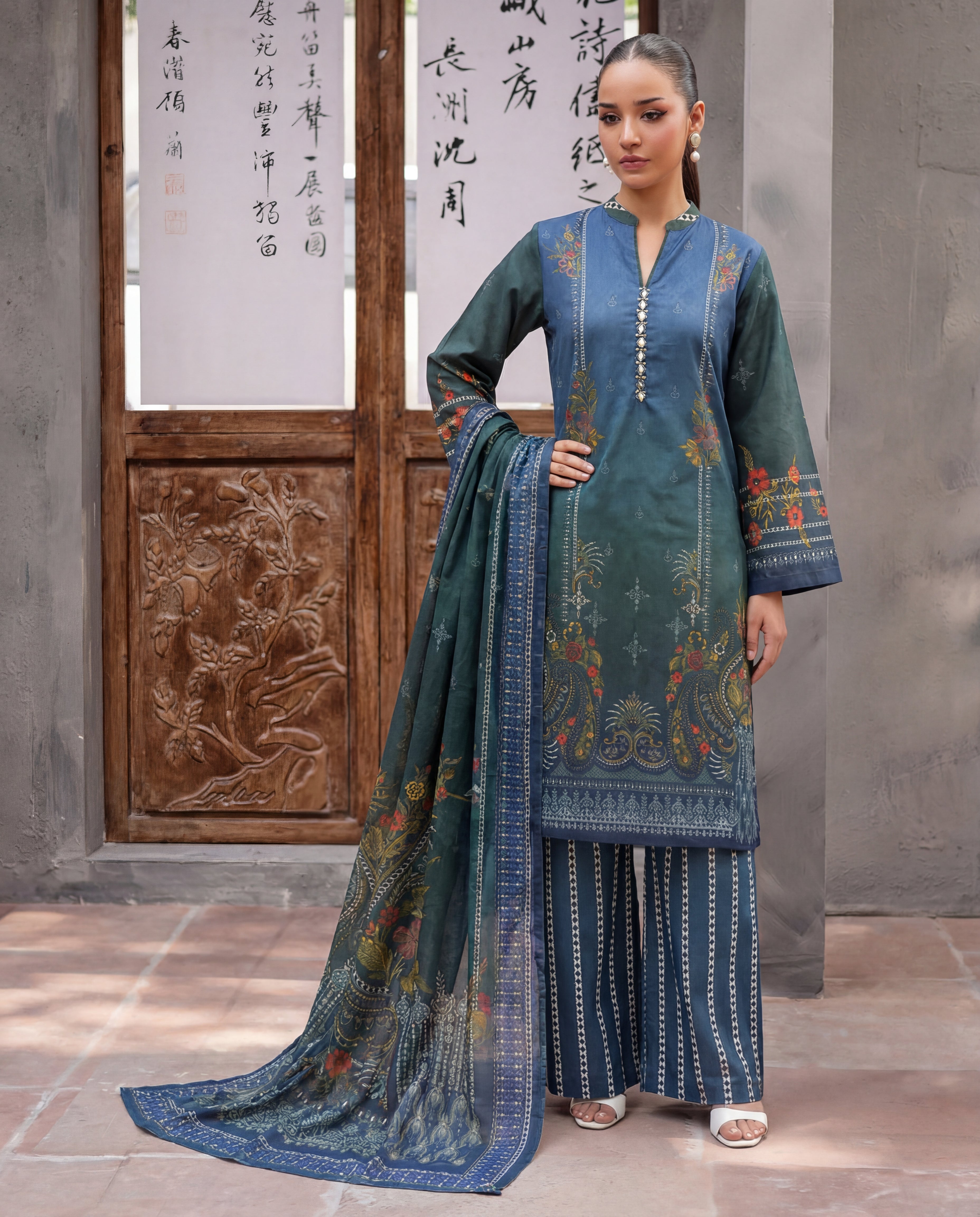 Farheen Premium Fabric Pakistani Summer Dresses - Sahiba-clothing - 1