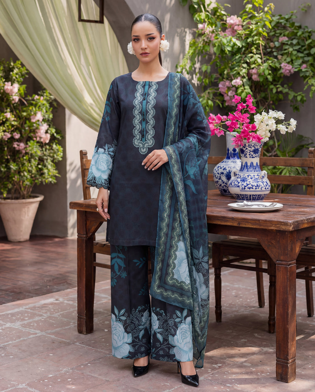 Shining Premium Fabric Pakistani Summer Dresses - Sahiba-clothing - 7