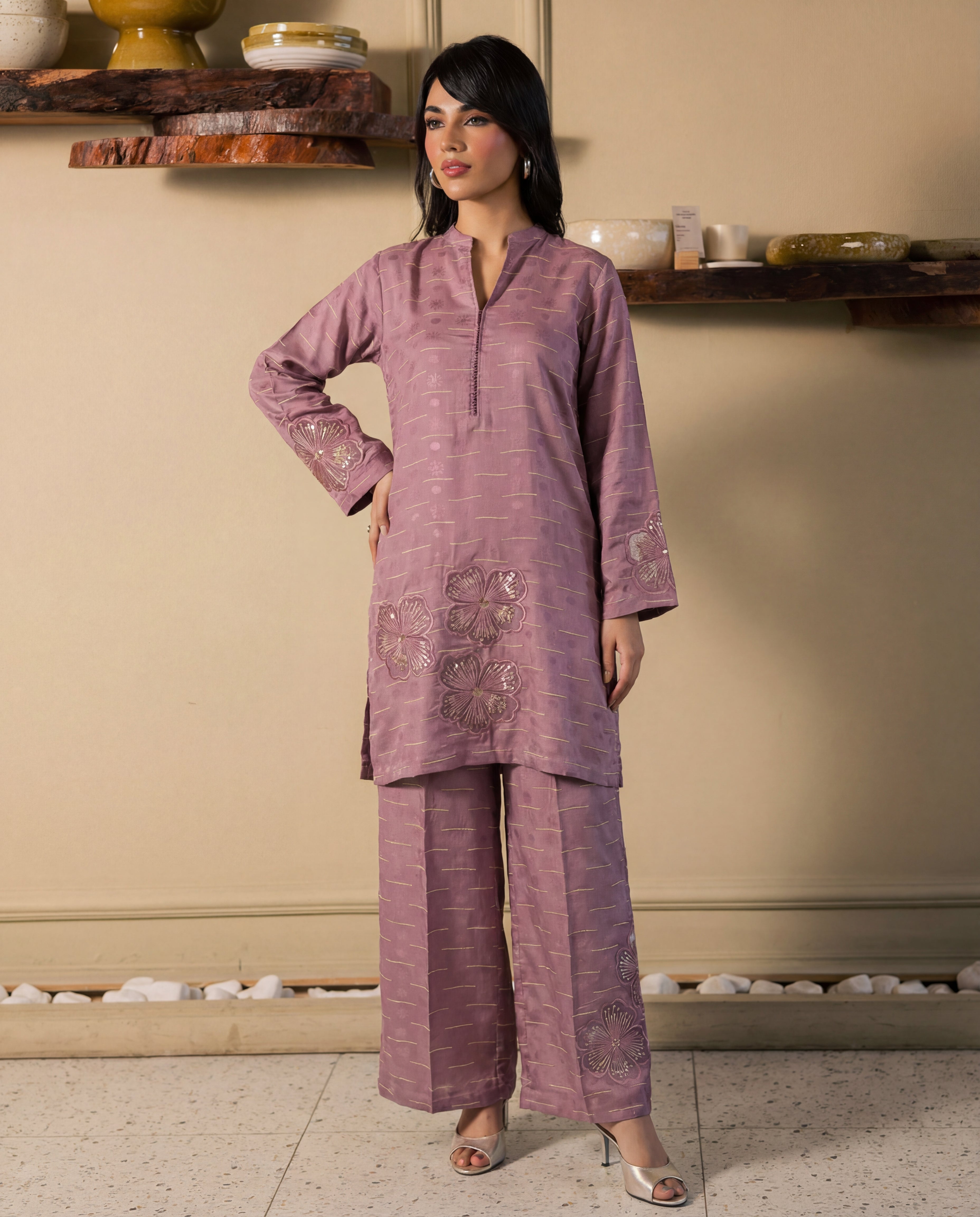 Aria Pink Premium Fabric Pakistani Summer Dresses - Sahiba-clothing - 6