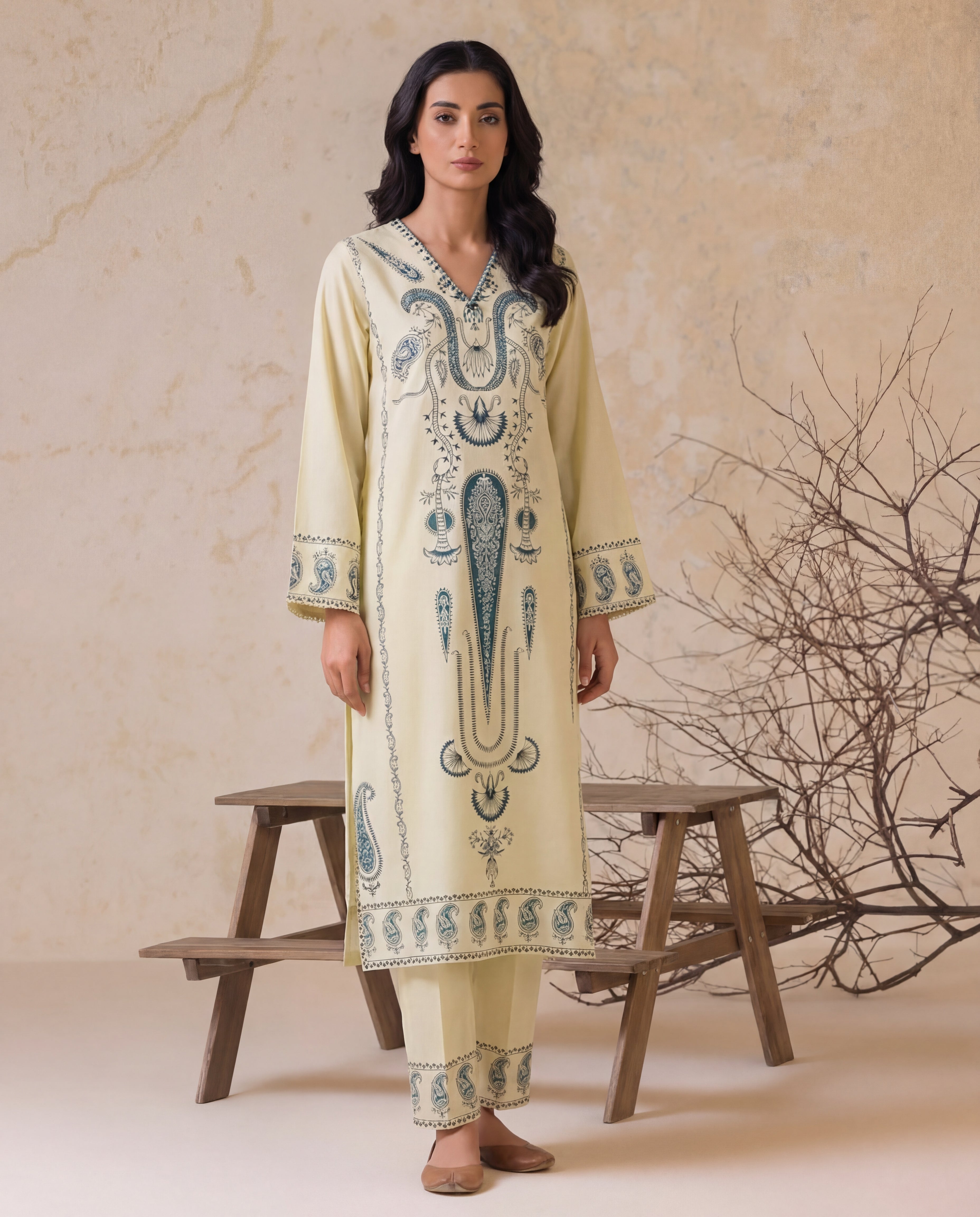 Mahroz Green Premium Fabric Pakistani Winter Dresses - Sahiba-clothing - 5