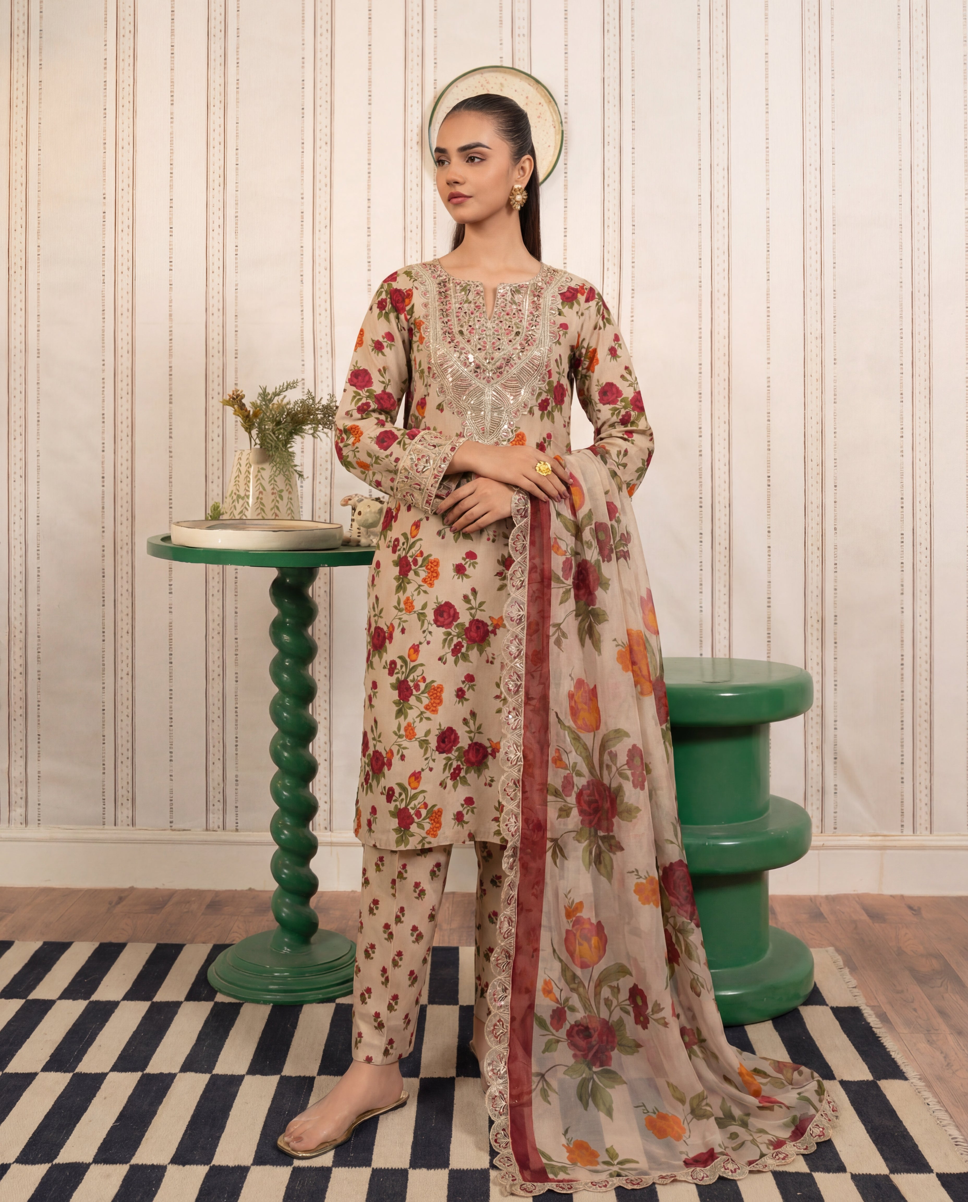 Elzira Premium Fabric Pakistani Summer Dresses - Sahiba-clothing - 1