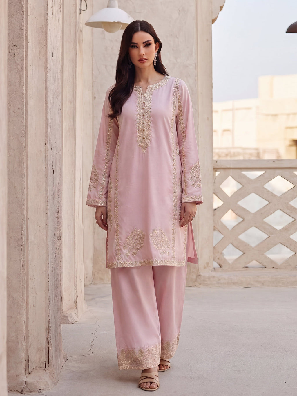 Qurbat Premium Fabric Pakistani Summer Dresses - Sahiba-clothing - 12