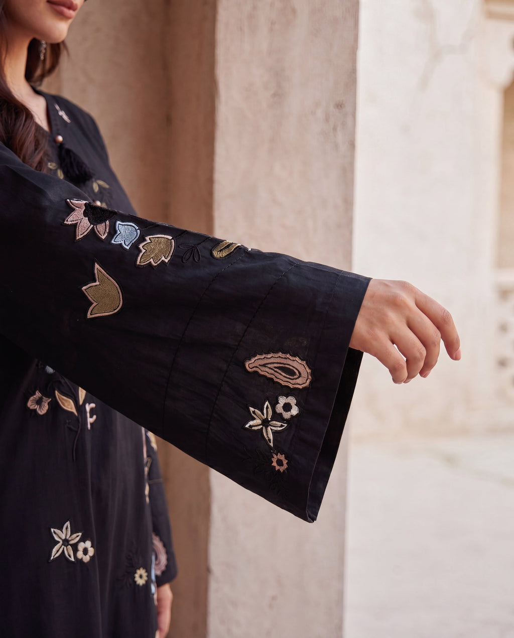 Zaviyar Black Premium Fabric Pakistani Summer Dresses - Sahiba-clothing - 4