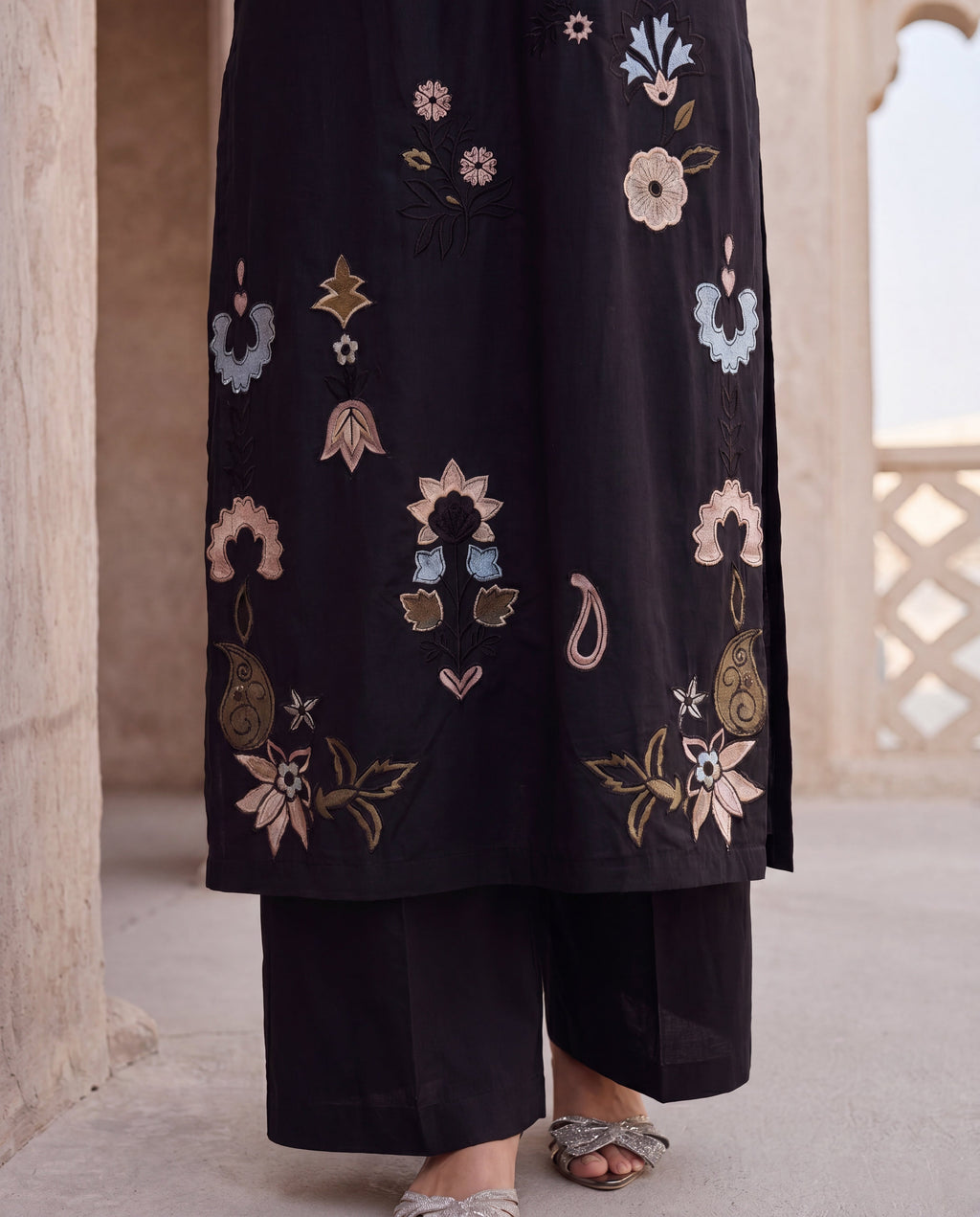 Zaviyar Black Premium Fabric Pakistani Summer Dresses - Sahiba-clothing - 6