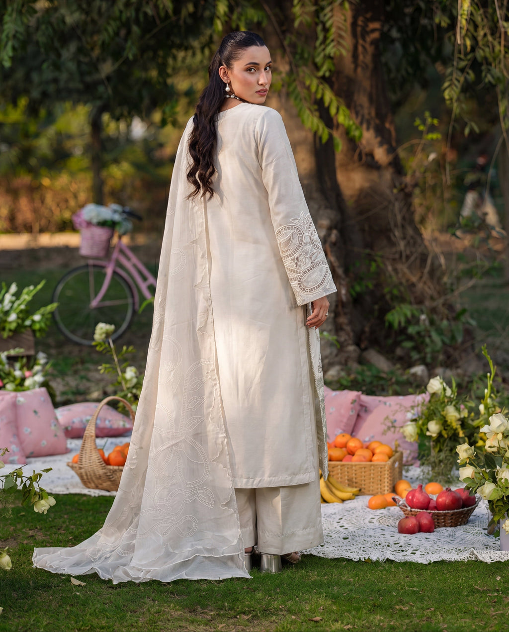 Clockleshell Premium Fabric Pakistani Summer Dresses - Sahiba-clothing - 2