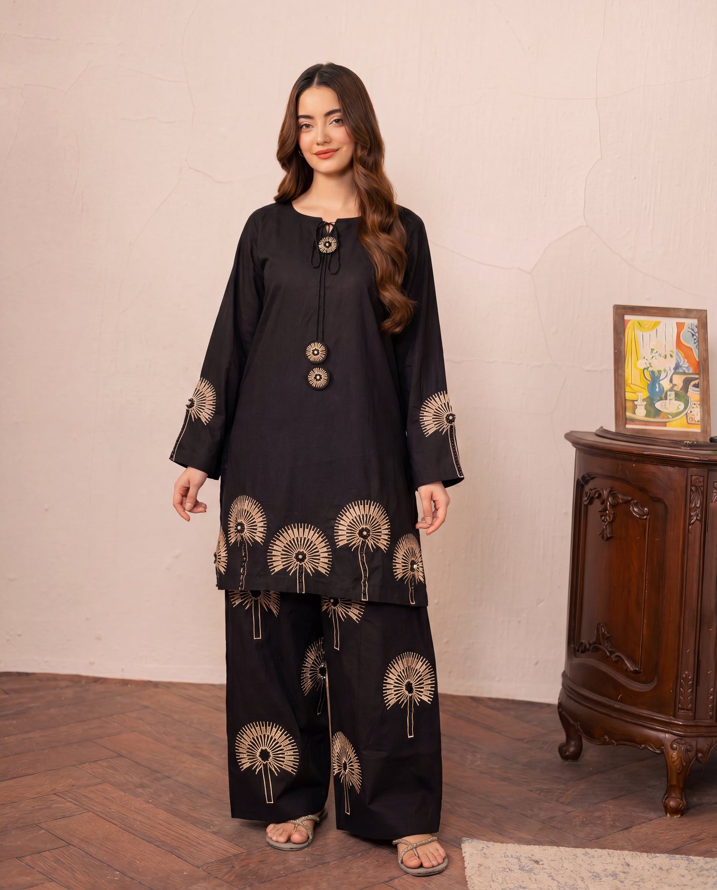 Black-Magic Premium Fabric Pakistani Summer Dresses - Sahiba-clothing - 2