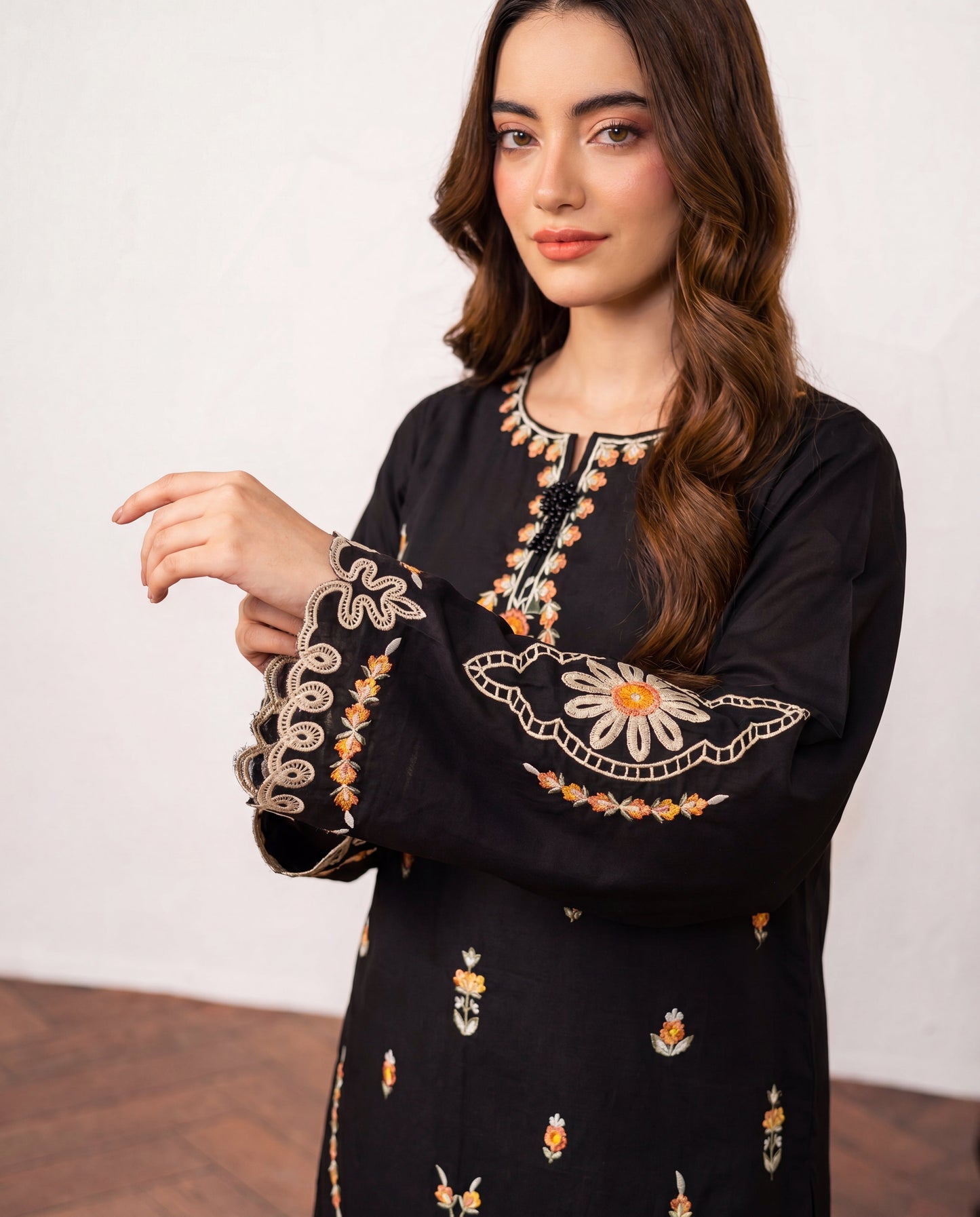 Rehaab Black Premium Fabric Pakistani Summer Dresses - Sahiba-clothing - 5