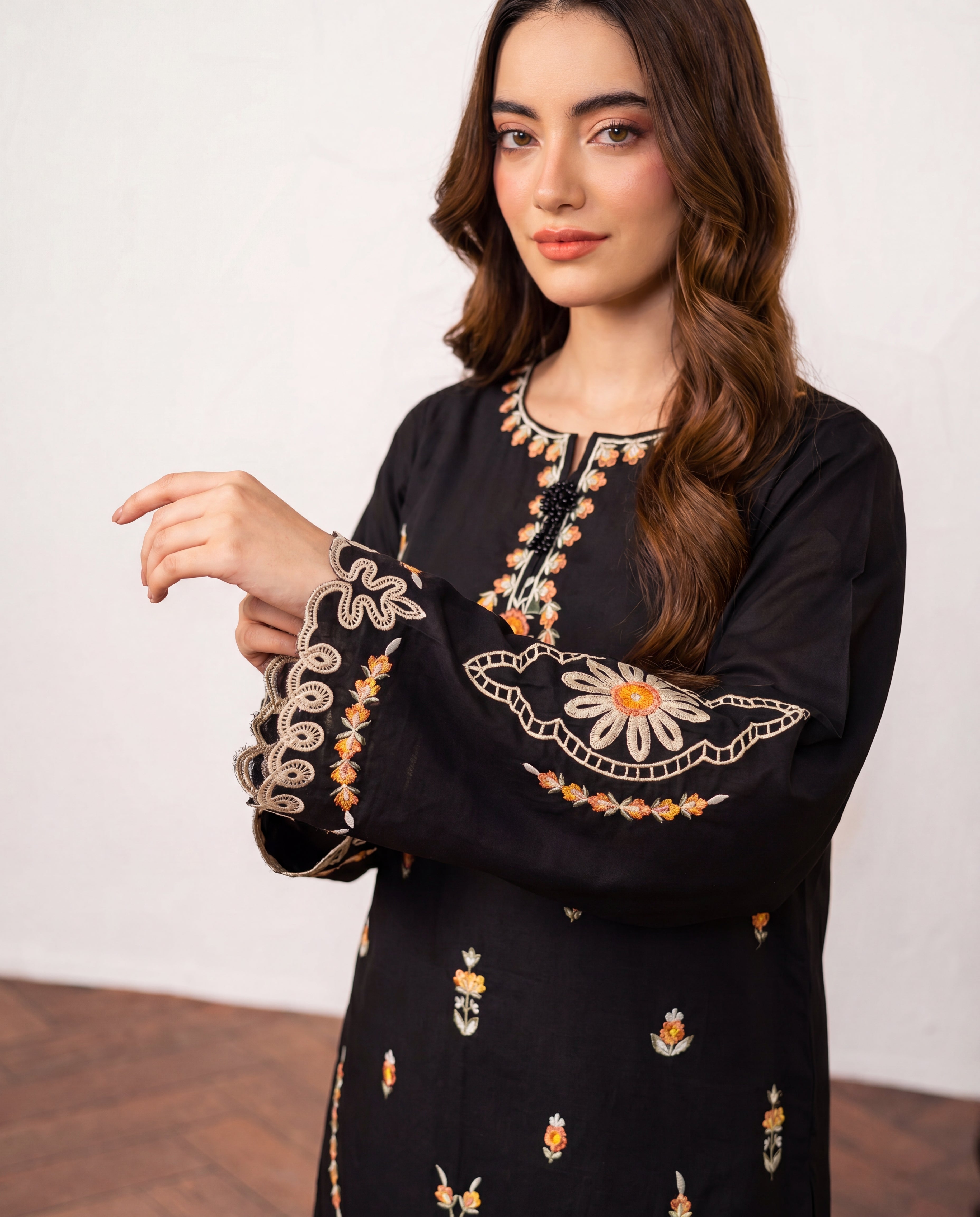 Rehaab Black Premium Fabric Pakistani Summer Dresses - Sahiba-clothing - 5