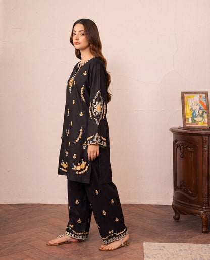 Rehaab Black Premium Fabric Pakistani Summer Dresses - Sahiba-clothing - 6