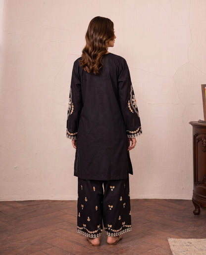 Rehaab Black Premium Fabric Pakistani Summer Dresses - Sahiba-clothing - 2