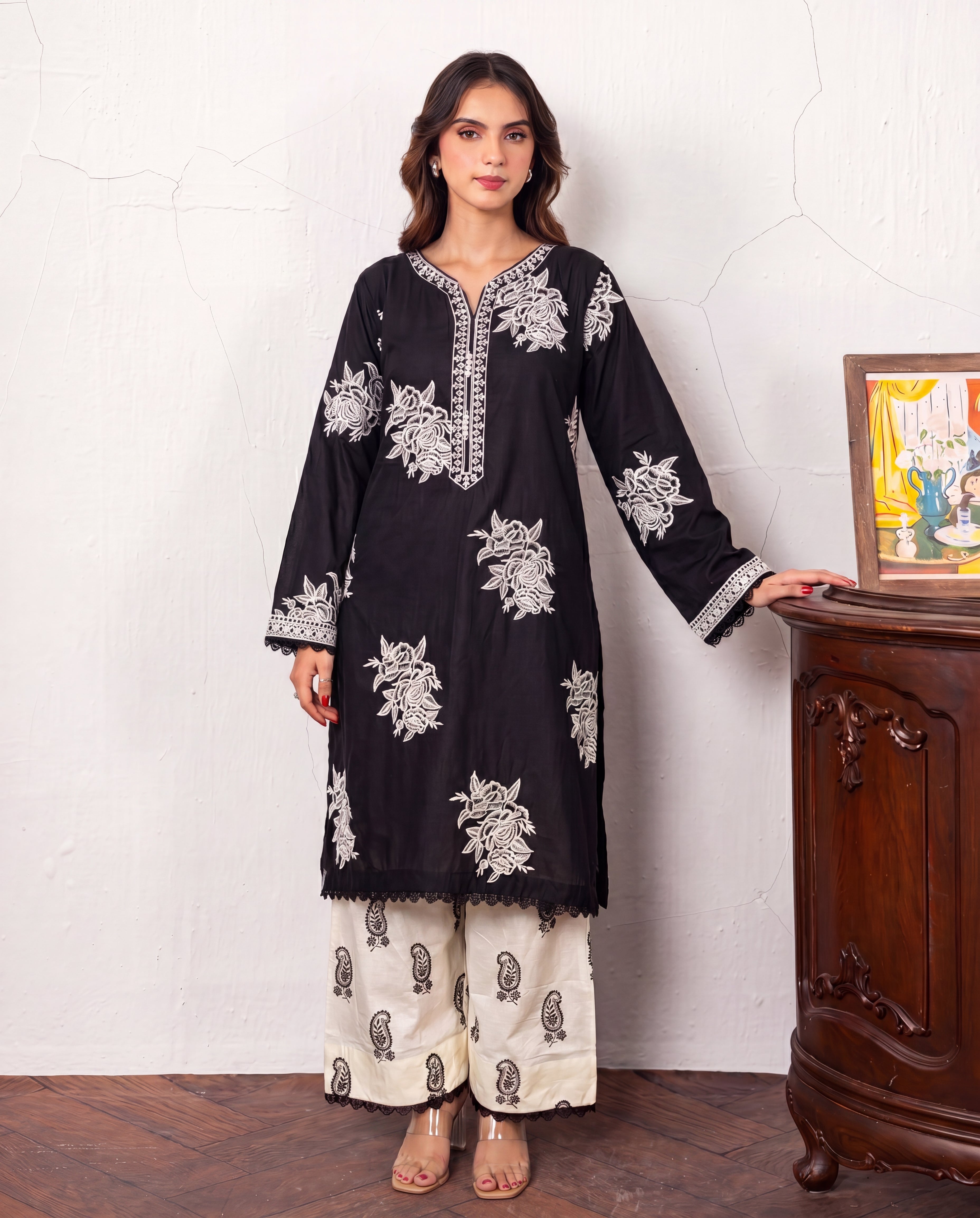 Rustic Premium Fabric Pakistani Summer Dresses - Sahiba-clothing - 1