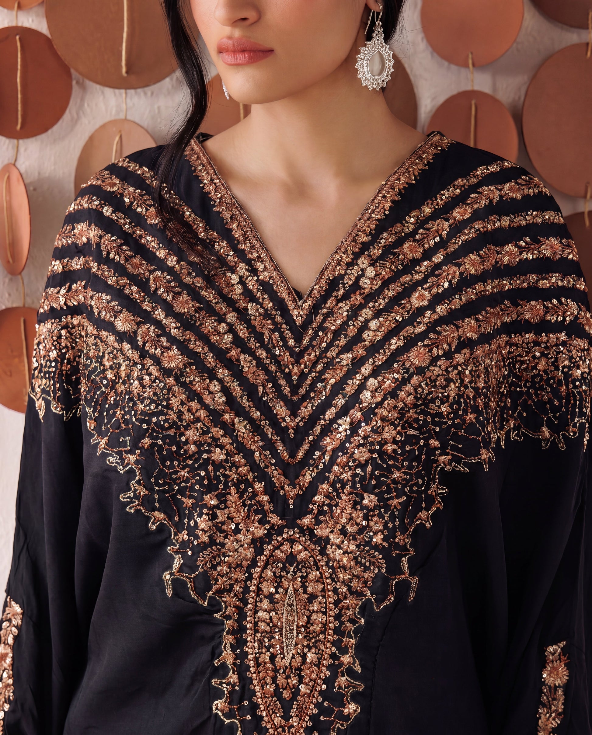 Grana Black Premium Fabric Pakistani Winter Dresses - Sahiba-clothing - 4