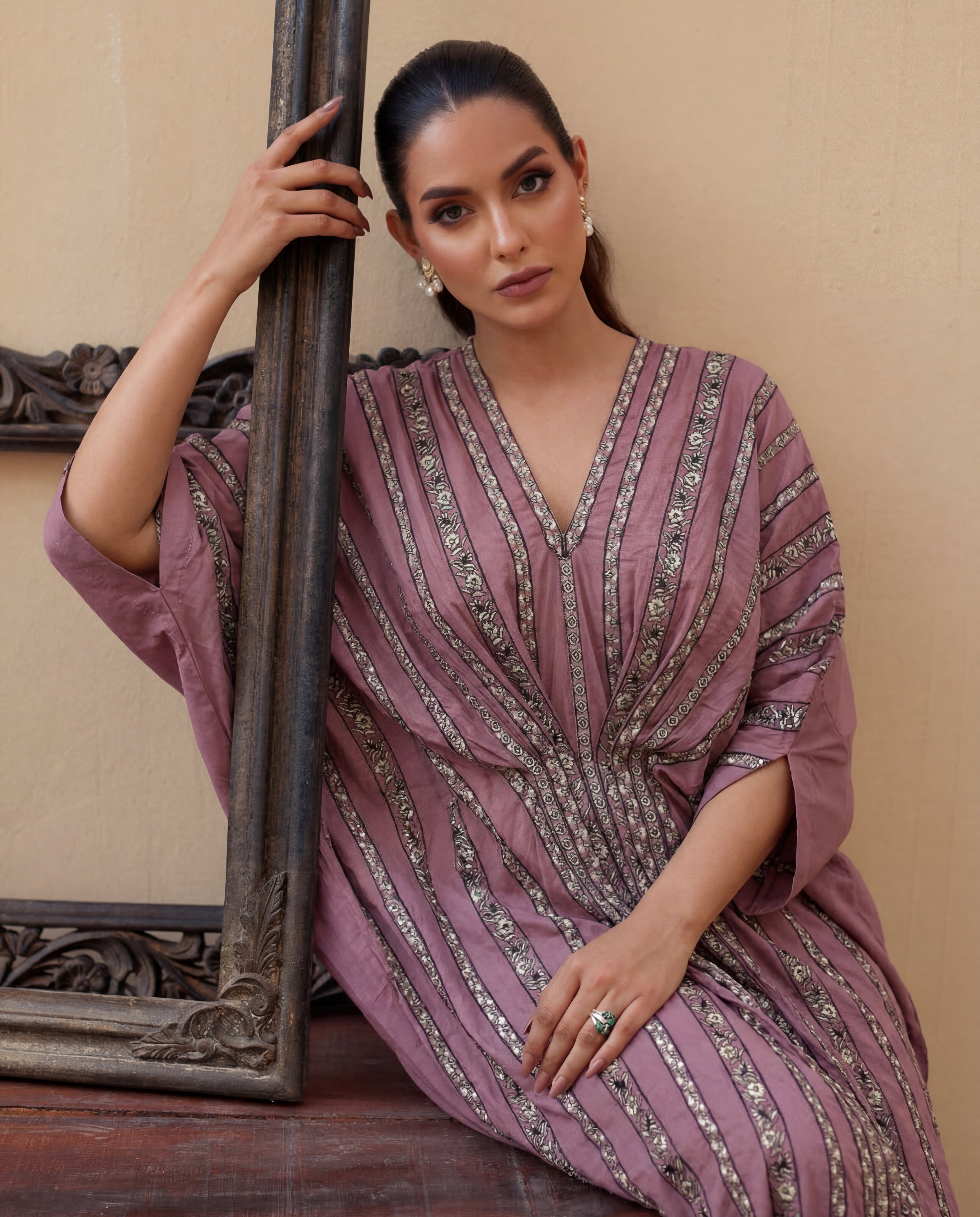 Nouf Pink Premium Fabric Pakistani Summer Dresses - Sahiba-clothing - 2