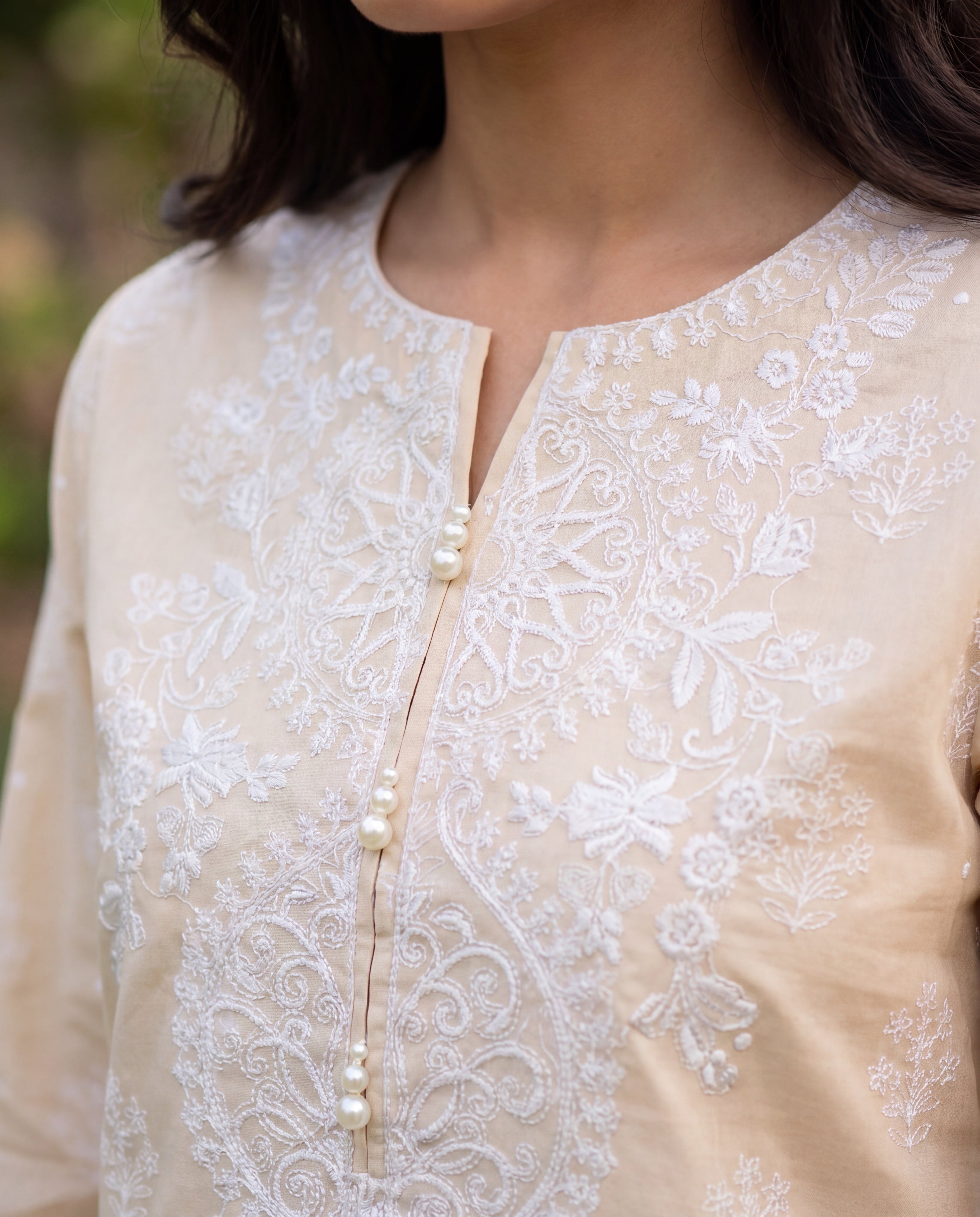 Mufeeda Peach Premium Fabric Pakistani Summer Dresses - Sahiba-clothing - 6