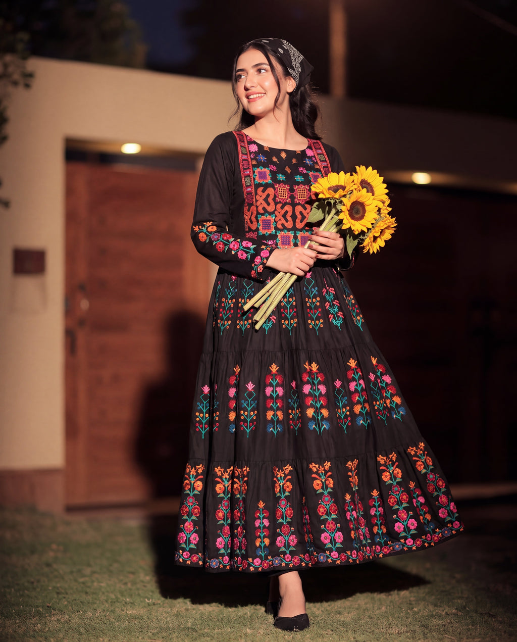 Zafina Black Premium Fabric Pakistani Summer Dresses - Sahiba-clothing - 1