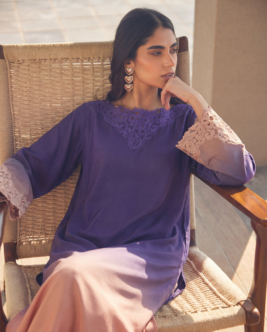 Naghma Navy Premium Fabric Pakistani Summer Dresses - Sahiba-clothing - 4