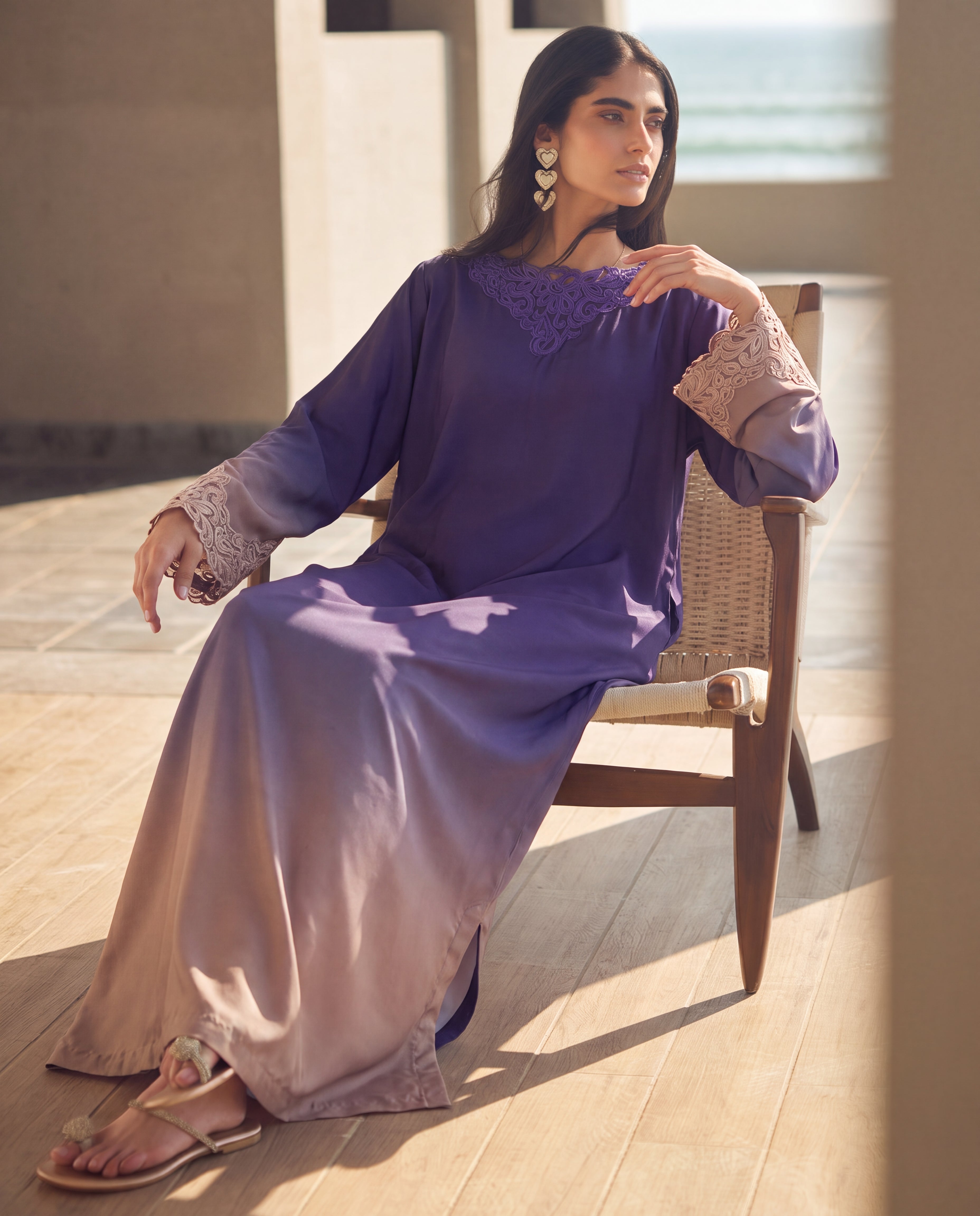 Naghma Navy Premium Fabric Pakistani Summer Dresses - Sahiba-clothing - 3